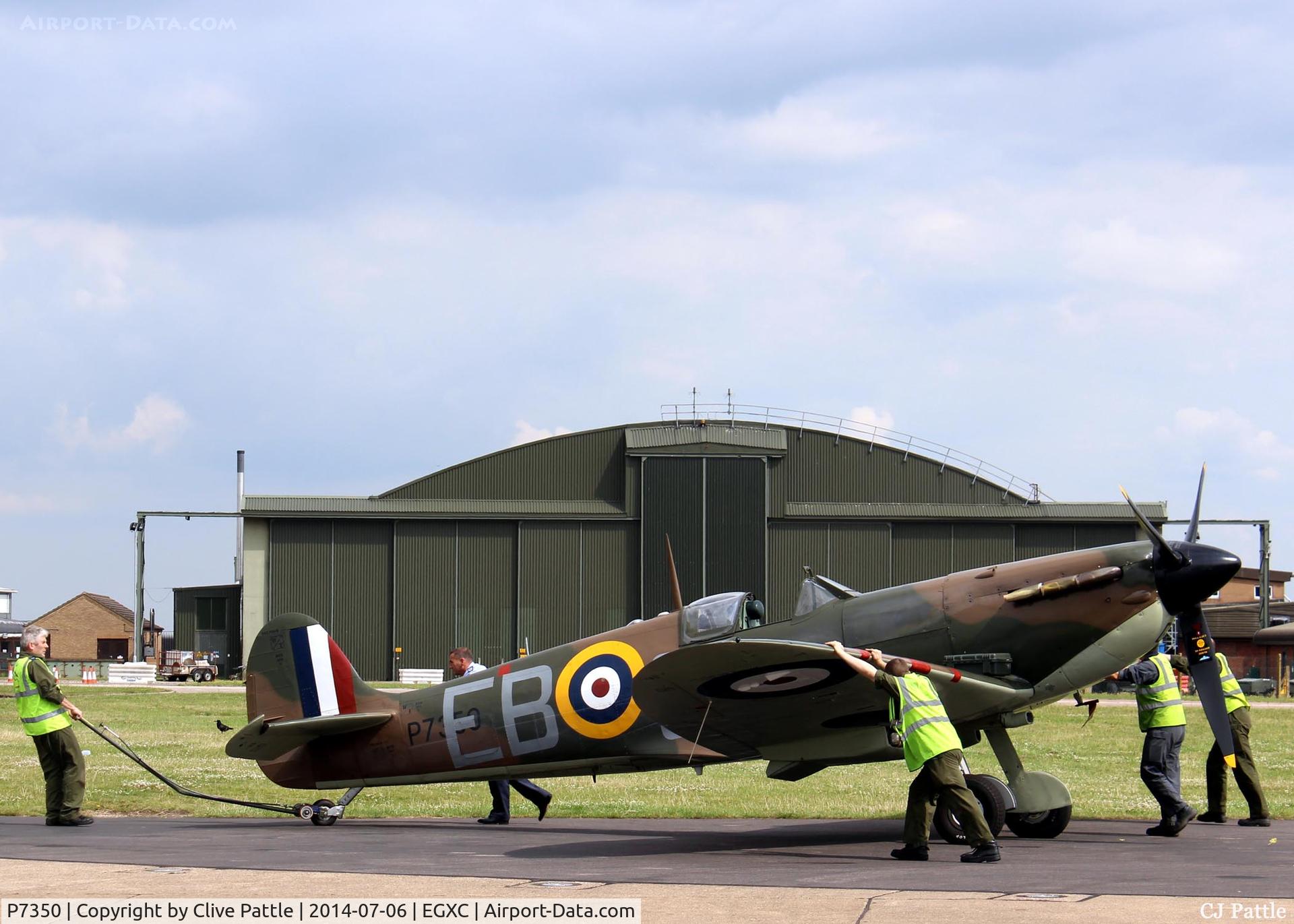 P7350, 1940 Supermarine 329 Spitfire IIa C/N CBAF.14, BBMF Spit is put to bed.