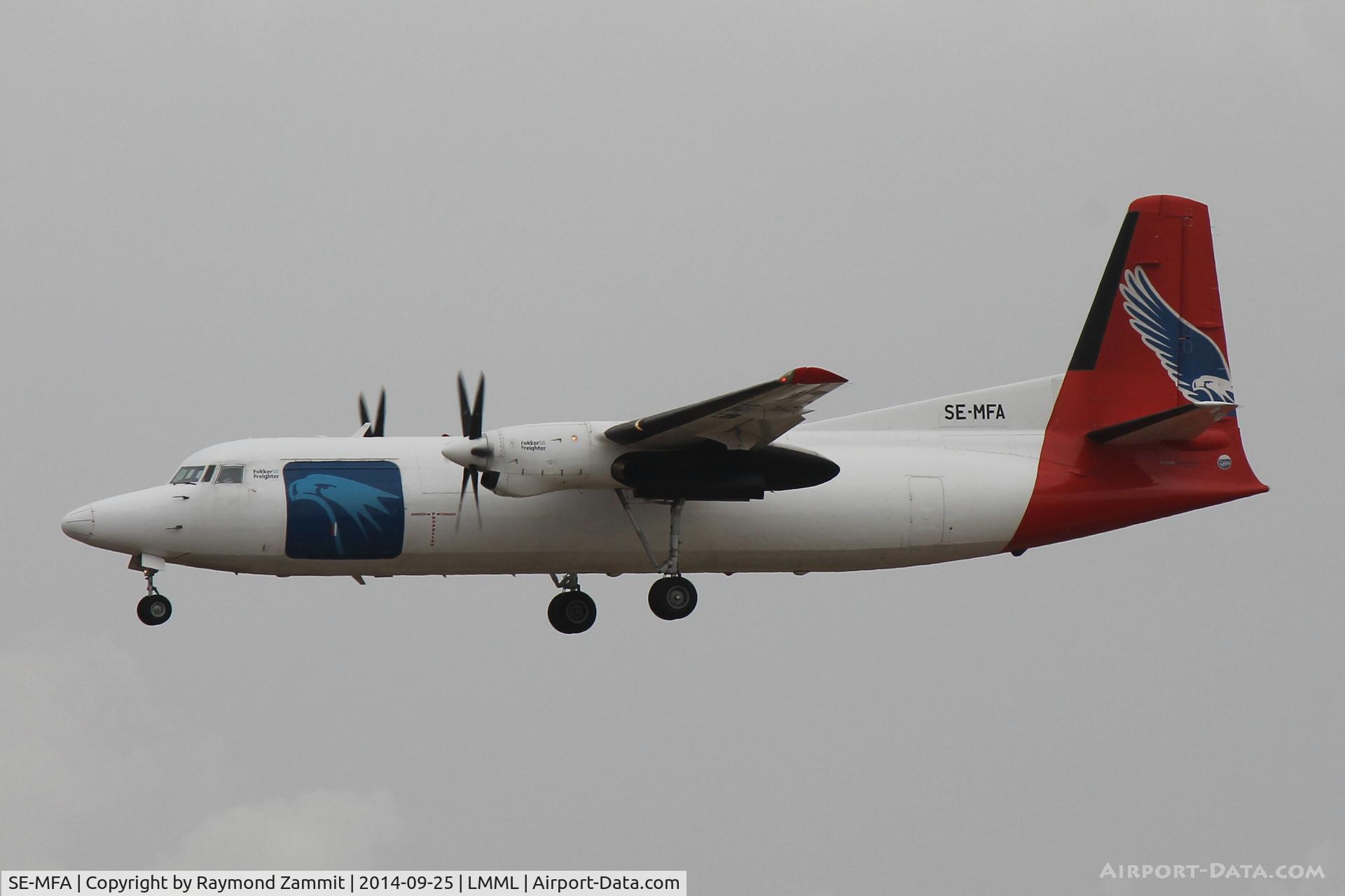 SE-MFA, 1988 Fokker 50 C/N 20118, Fokker50 SE-MFA Amapola