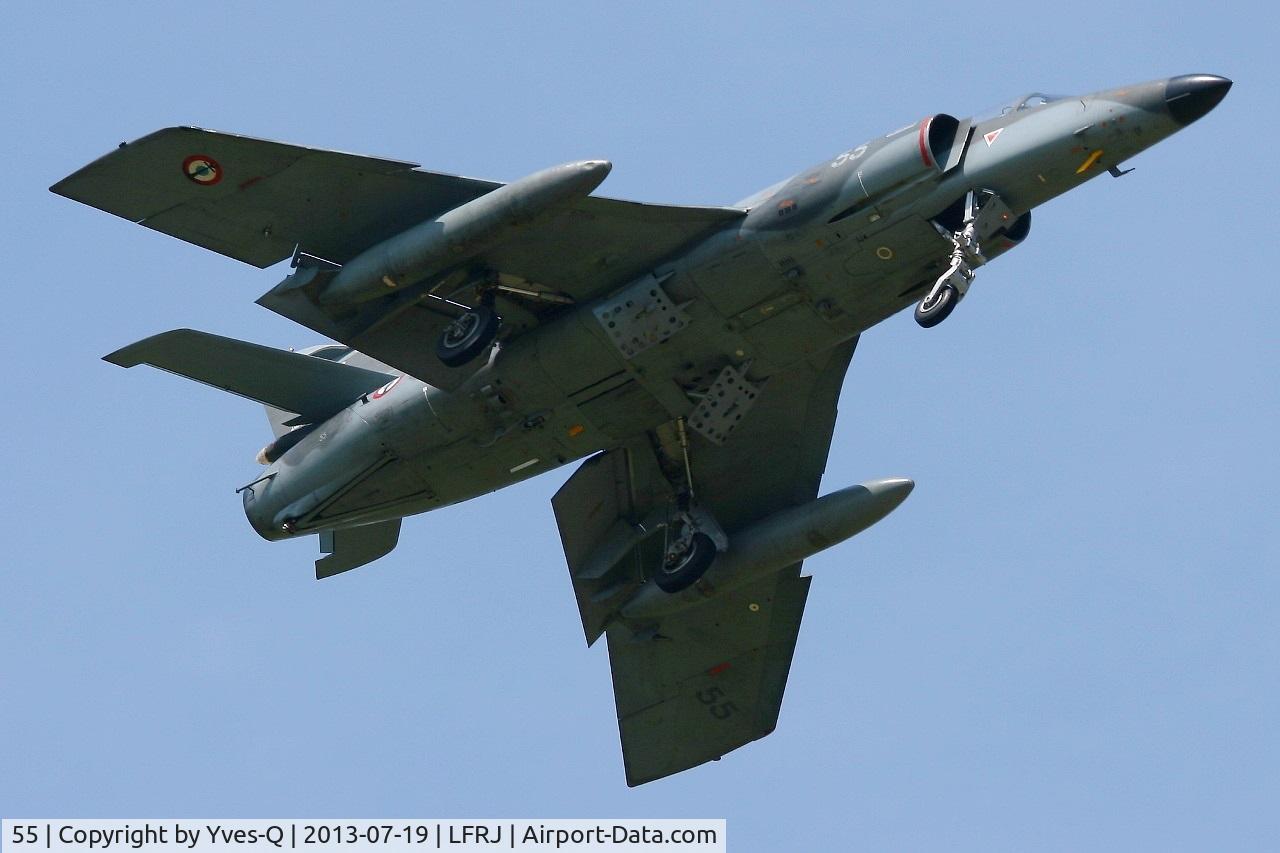 55, Dassault Super Etendard C/N 61, French Naval Aviation Dassault Super Etendard M (SEM), Short Approach Rwy 08, Landivisiau Naval Air Base (LFRJ)