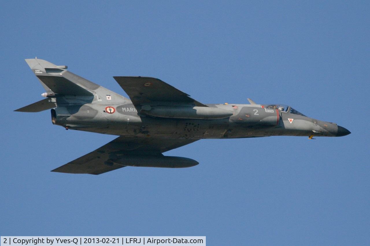 2, Dassault Super Etendard C/N 2, French Naval Aviation Dassault Super Etendard M (SEM), Training flight, Landivisiau Naval Air Base (LFRJ)