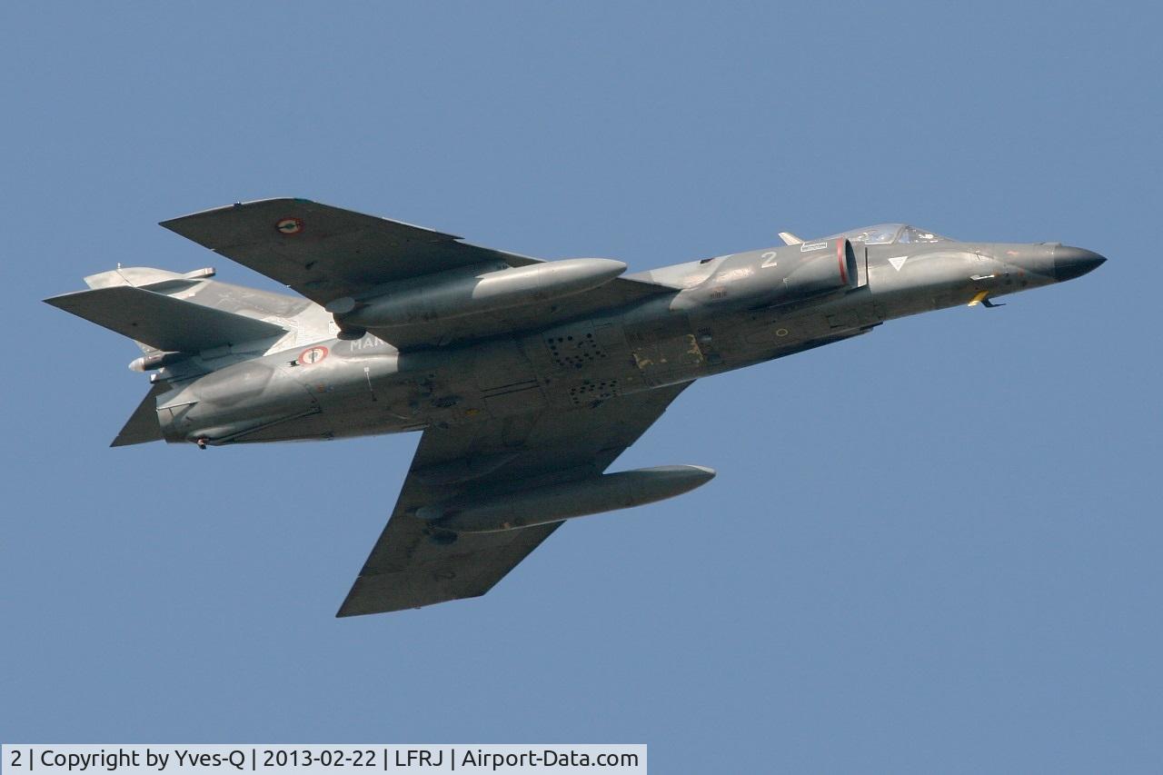 2, Dassault Super Etendard C/N 2, French Naval Aviation Dassault Super Etendard M (SEM), Training flight, Landivisiau Naval Air Base (LFRJ)
