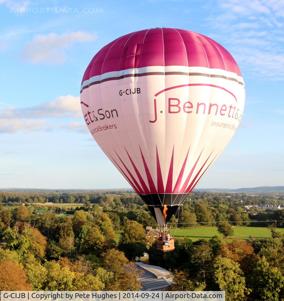 G-CIJB, 2014 Cameron Balloons Z-90 C/N 11806, G-CIJB Cameron Z-90 airborne near Waterford during the 2014 Irish Balloon Champioships