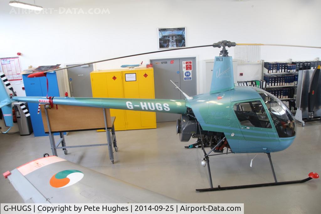 G-HUGS, 1990 Robinson R22 Beta C/N 1455, G-HUGS Robinson R22 in the Engineering department at Carlow College, Ireland