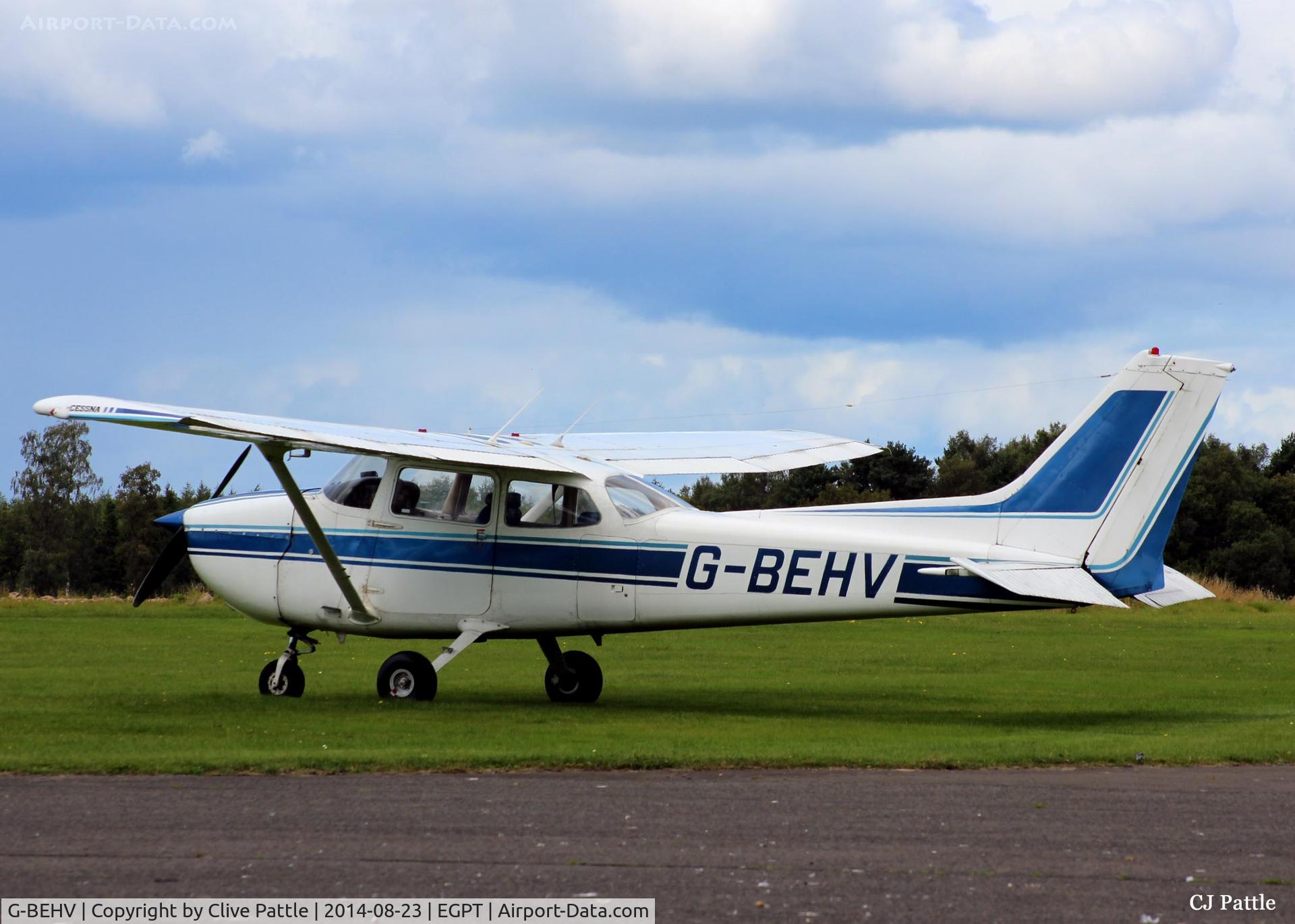 G-BEHV, 1976 Reims F172N Skyhawk C/N 1541, Parked up at Perth EGPT