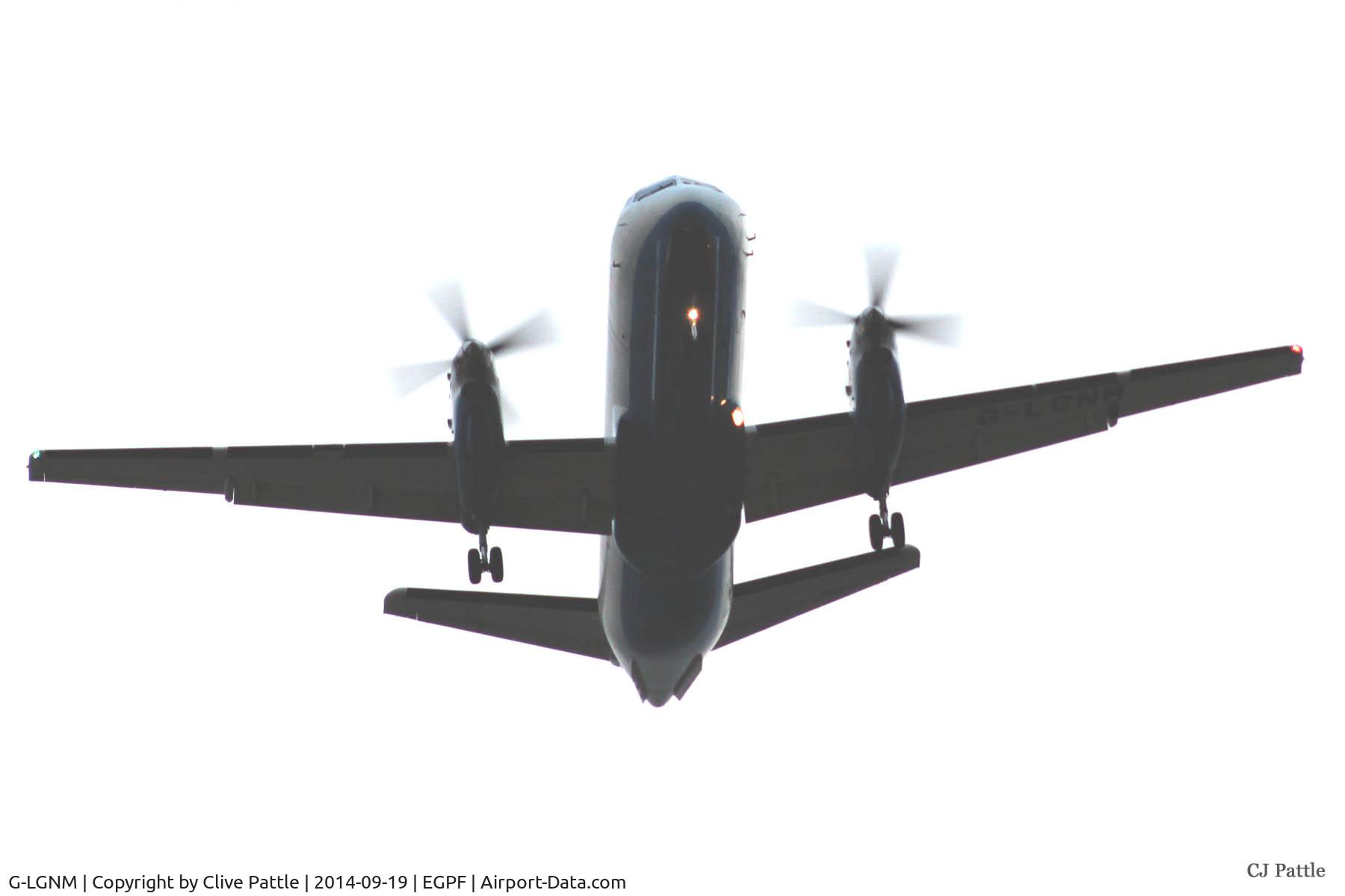 G-LGNM, 1990 Saab SF340B C/N 340B-187, On approach to Glasgow