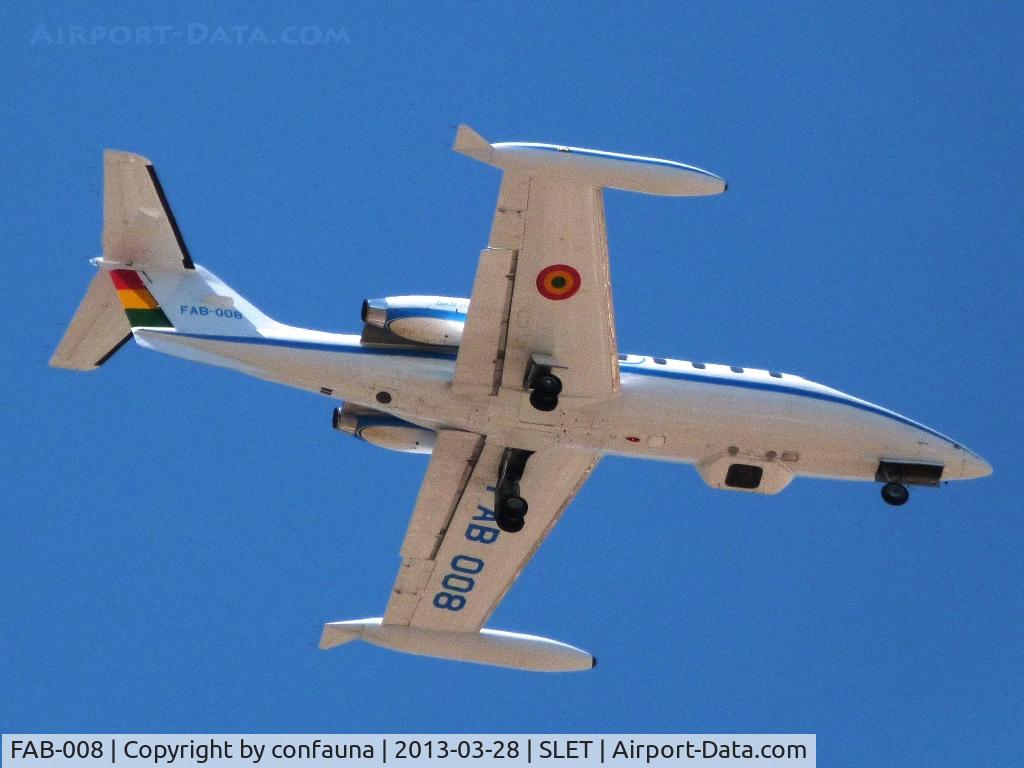 FAB-008, Learjet 25D C/N 192, Visiting El Trompillo from La Paz