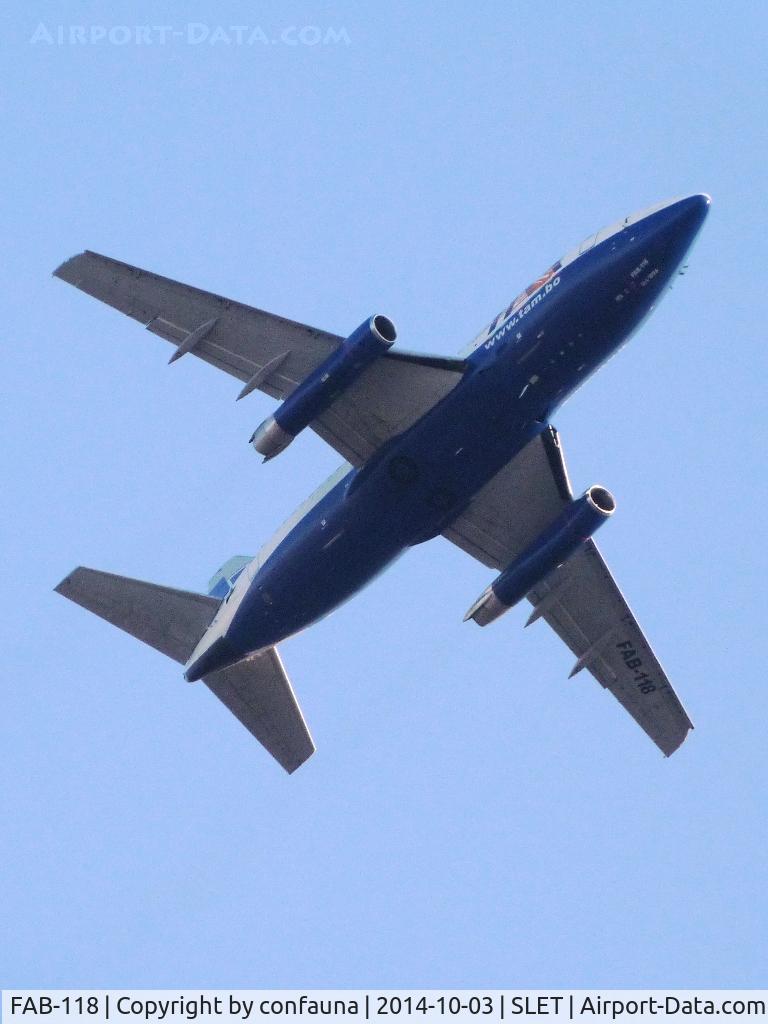 FAB-118, Boeing 737-230 C/N 22139, Leaving El Trompillo