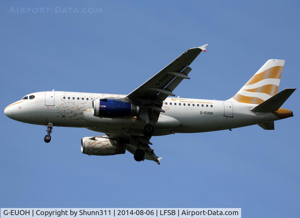 G-EUOH, 2001 Airbus A319-131 C/N 1604, Landing rwy 16