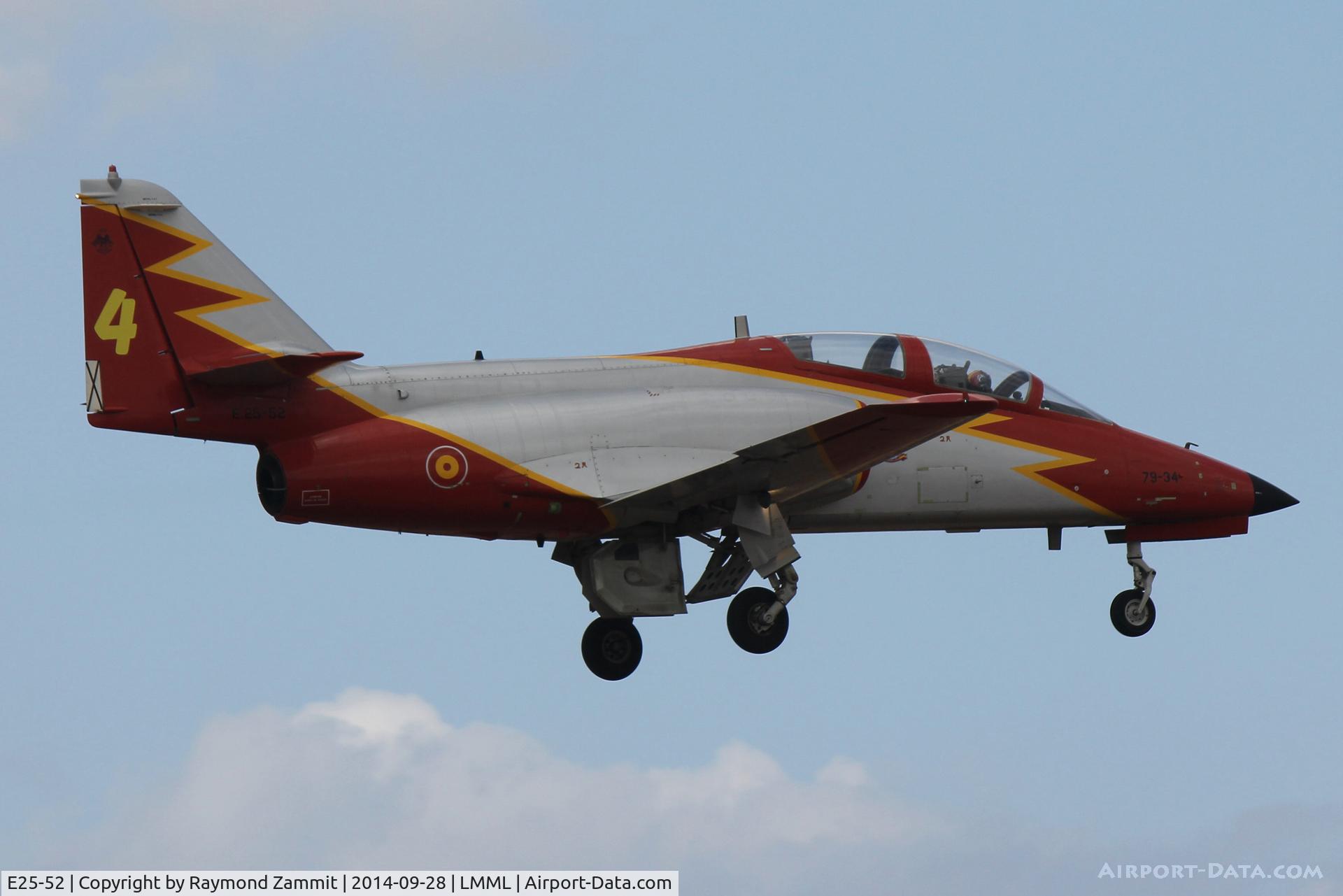 E25-52, CASA C-101EB Aviojet C/N EB01-52-053, Casa101 Aviojet E25-52 Aguila Spanish Air Force