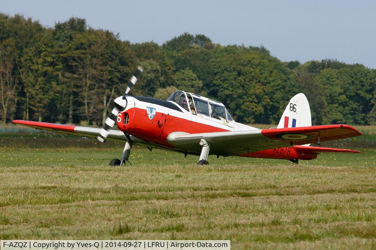 F-AZQZ, 1953 De Havilland DHC-1 Chipmunk T.10 C/N C1/0916, De Havilland DHC-1 Chipmunk T.10, Taxiing to holding point,Morlaix-Ploujean airport (LFRU-MXN) air show in september 2014