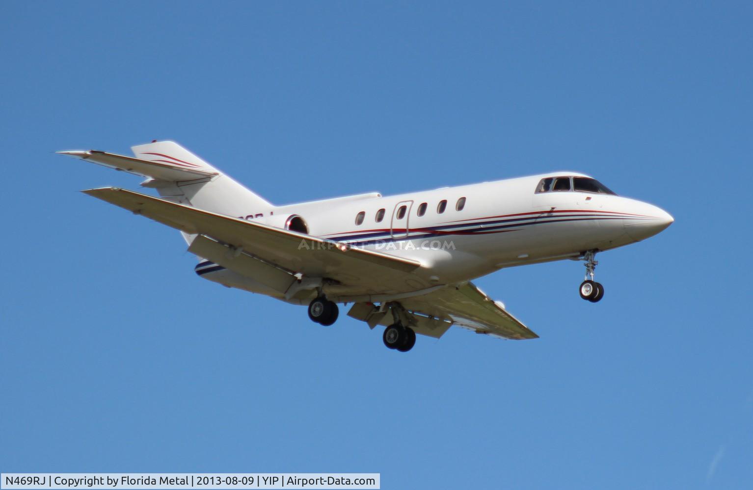 N469RJ, 1986 British Aerospace BAe.125 Series 800A C/N 258067, Hawker 800A