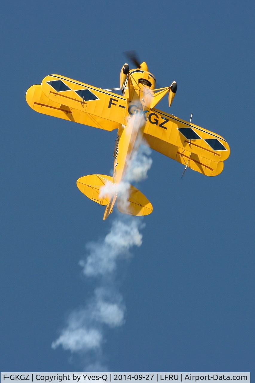 F-GKGZ, 1977 Pitts S-2A Special C/N 2149, Pitts S-2A Special, Solo display, Morlaix-Ploujean airport (LFRU-MXN) air show in september 2014