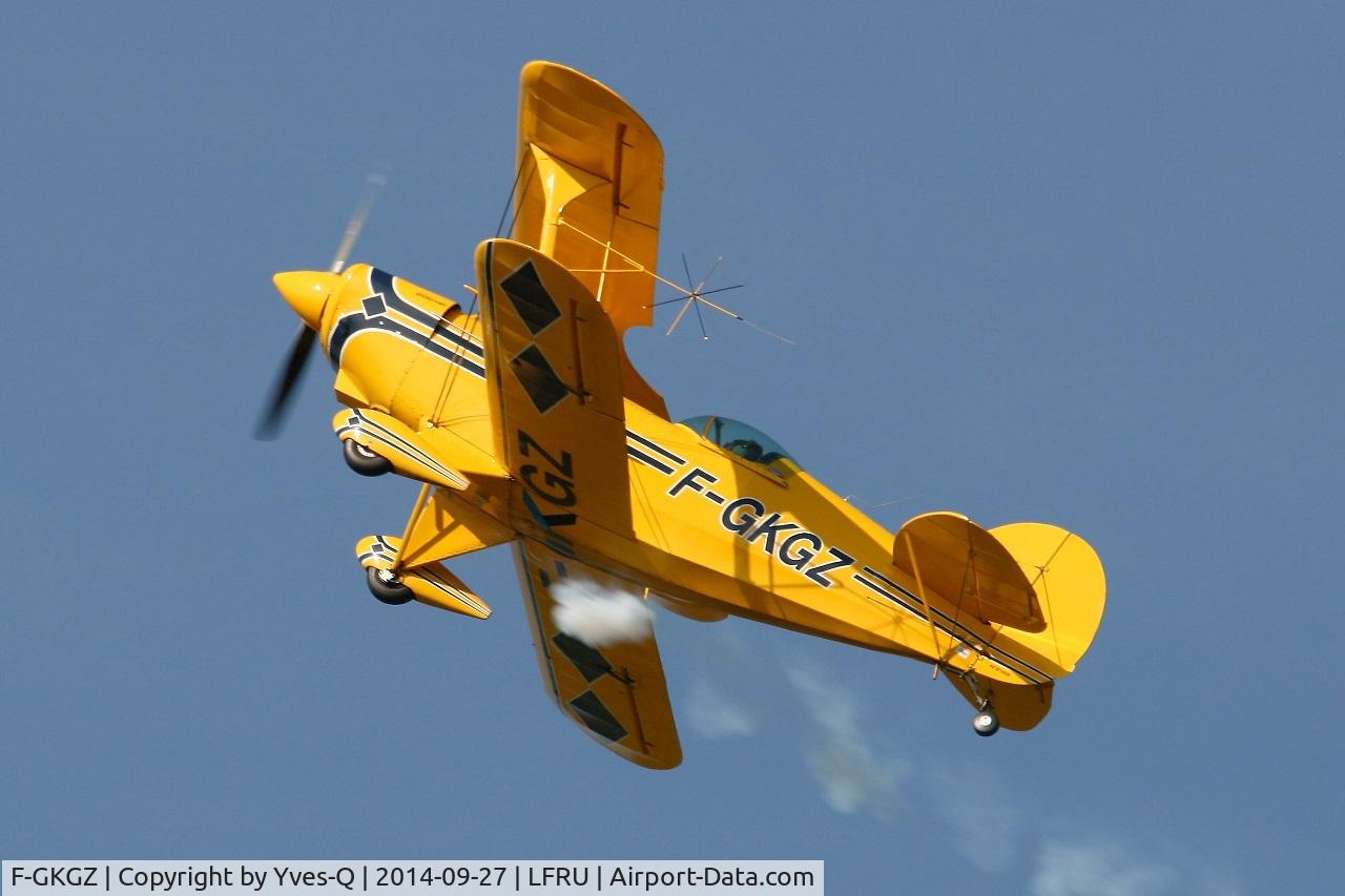 F-GKGZ, 1977 Pitts S-2A Special C/N 2149, Pitts S-2A Special, Solo display, Morlaix-Ploujean airport (LFRU-MXN) air show in september 2014