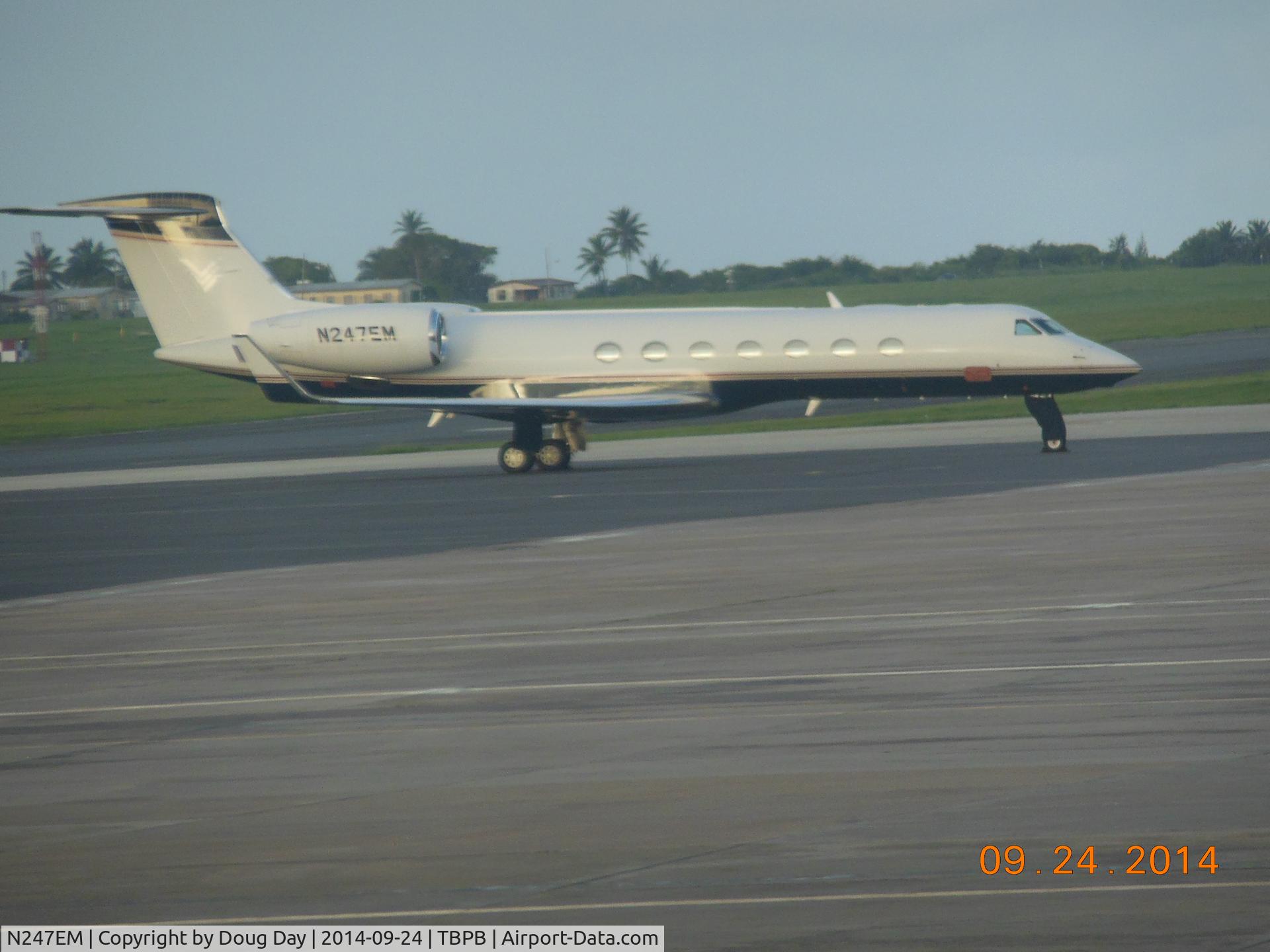 N247EM, Gulfstream Aerospace GV-SP (G550) C/N 5265, Grantley Adams International, Bridgetown, Barbados
