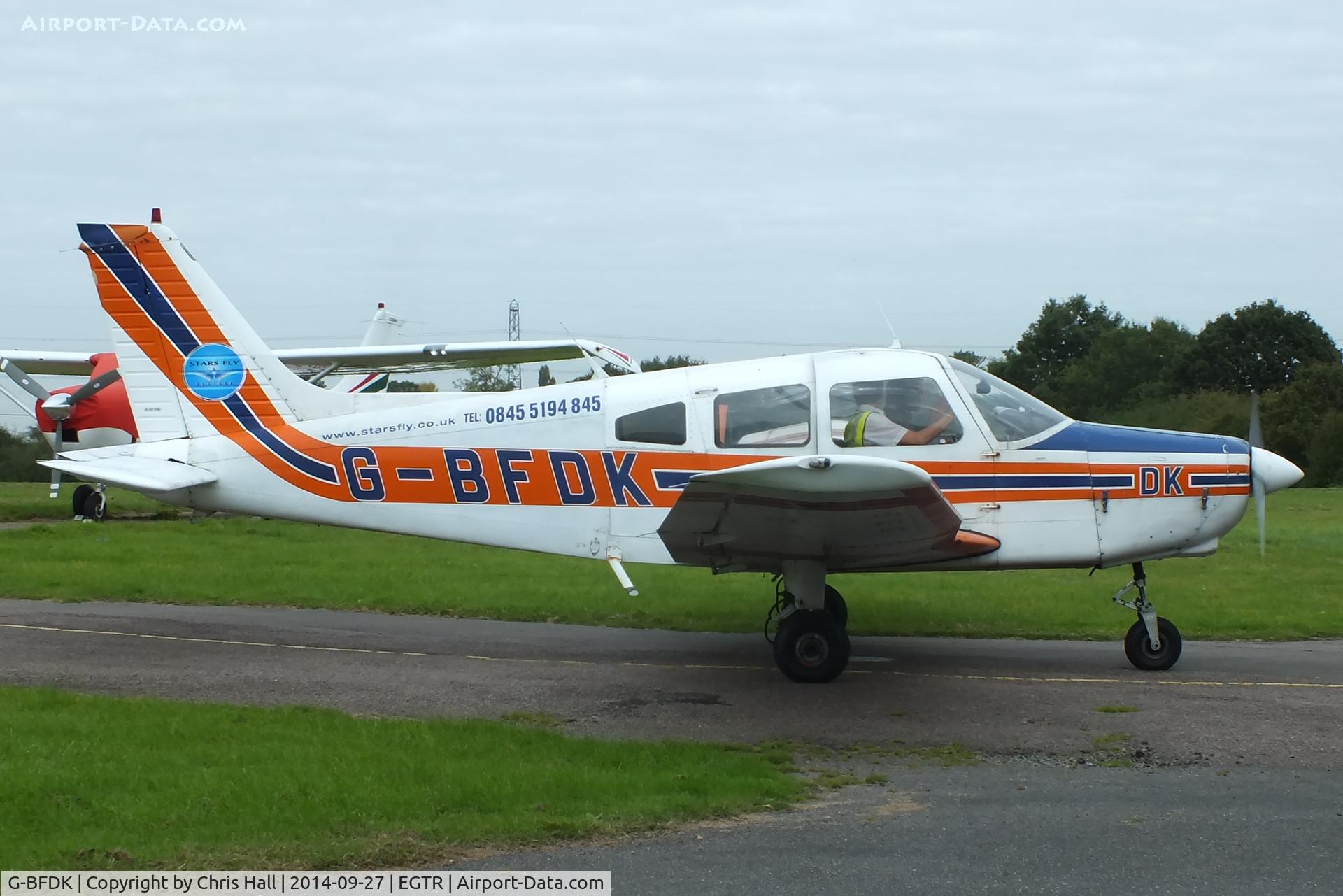 G-BFDK, 1977 Piper PA-28-161 Cherokee Warrior II C/N 28-7816010, Elstree resident