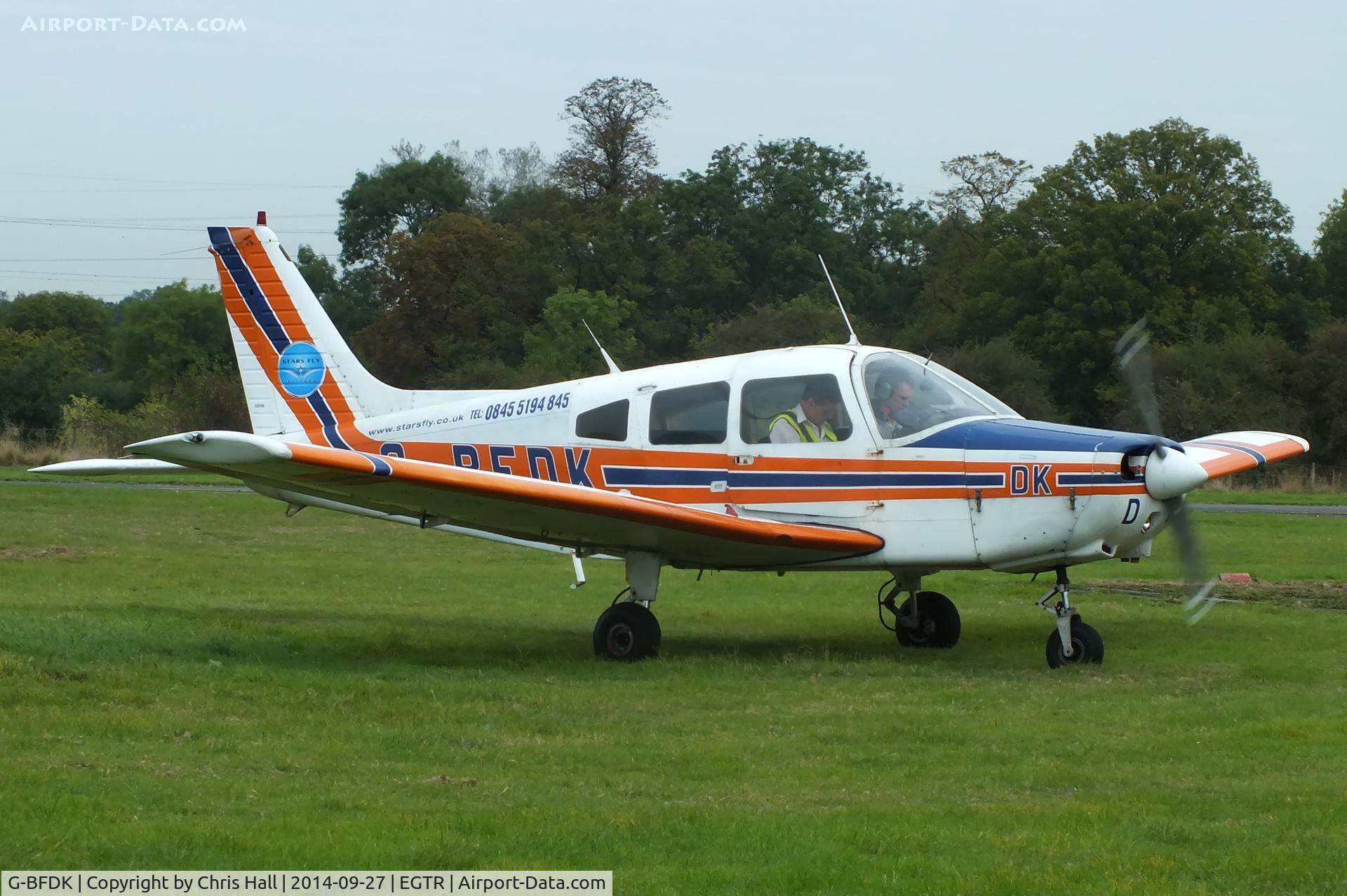 G-BFDK, 1977 Piper PA-28-161 Cherokee Warrior II C/N 28-7816010, Elstree resident