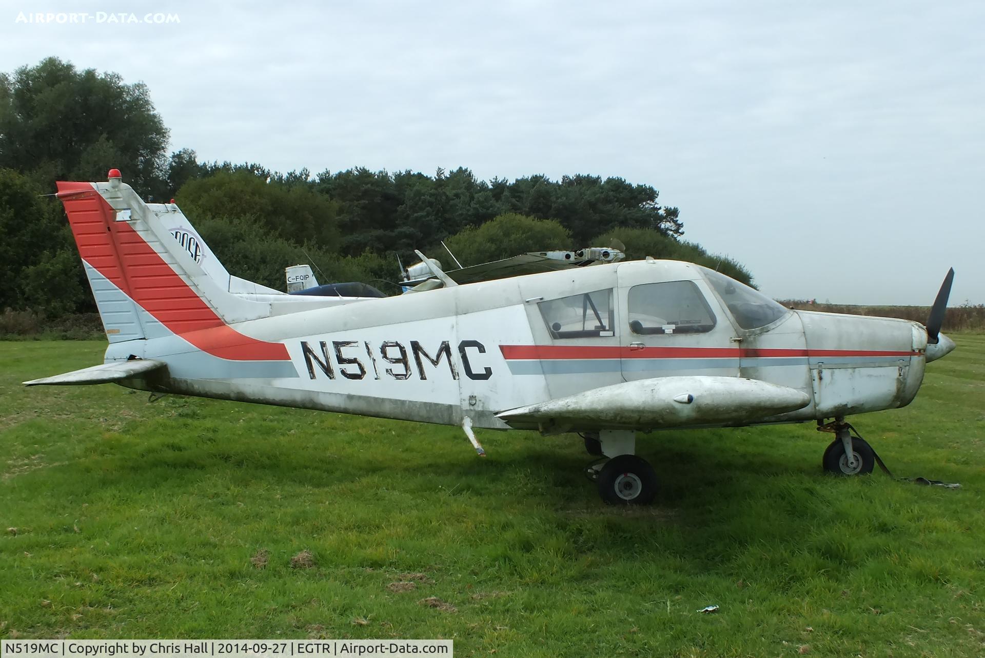 N519MC, 1973 Piper PA-28-140 Cherokee F C/N 28-7325519, in the graveyard at Elstree