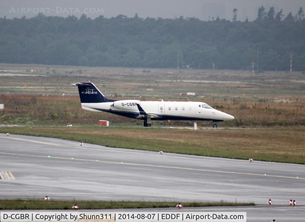 D-CGBR, 1985 Learjet 55 C/N 55-122, Lining up rwy 25L for departure...