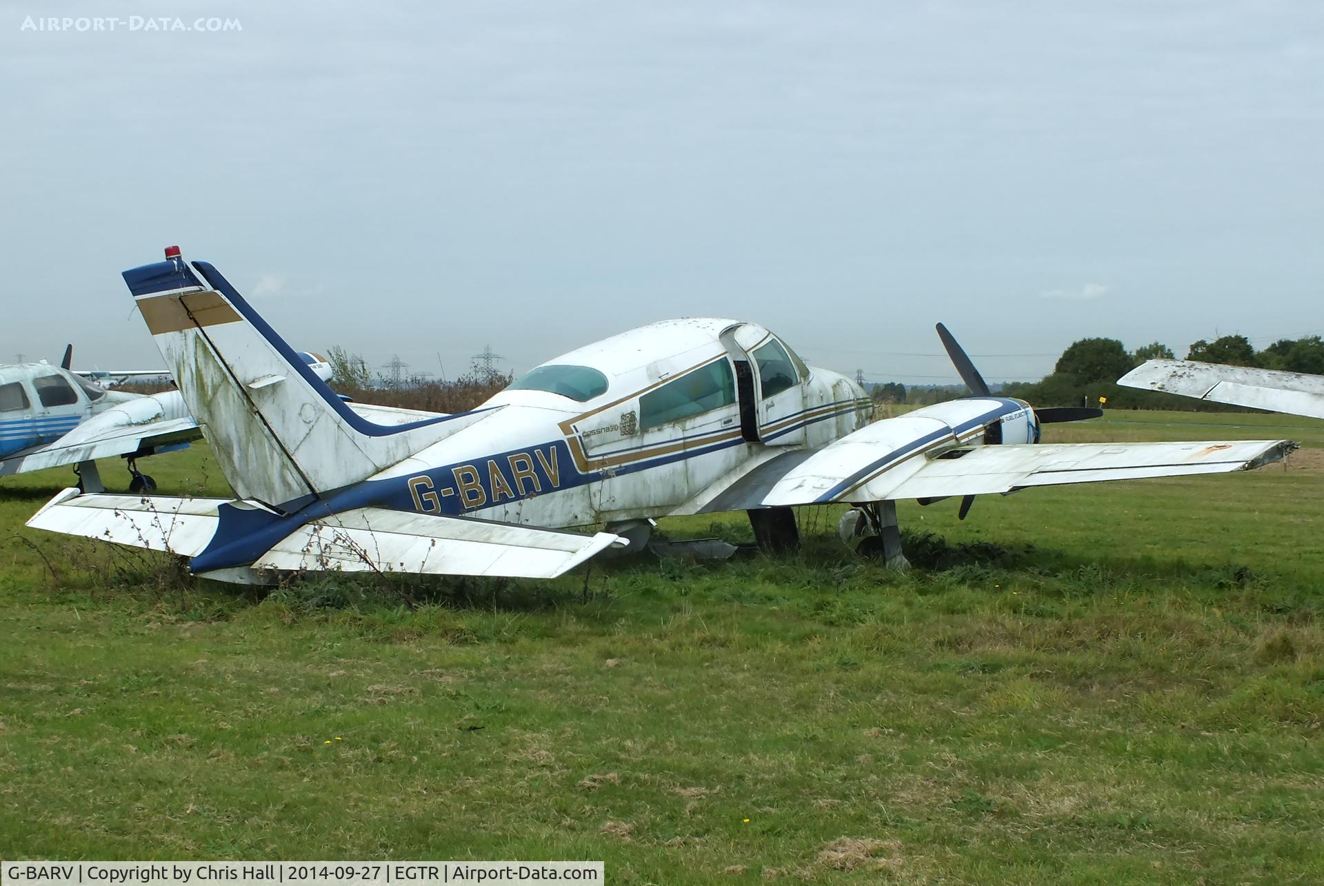 G-BARV, 1973 Cessna 310Q C/N 310Q-0774, in the graveyard at Elstree