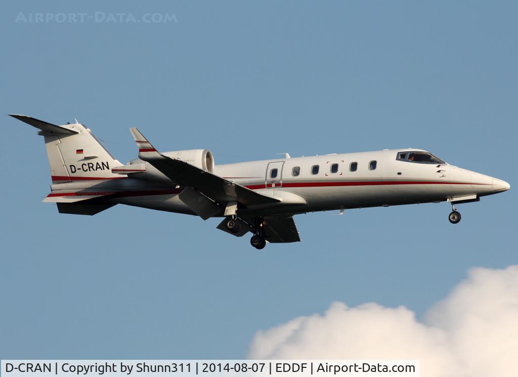 D-CRAN, 1993 Learjet 60 C/N 60-019, Landing rwy 25L
