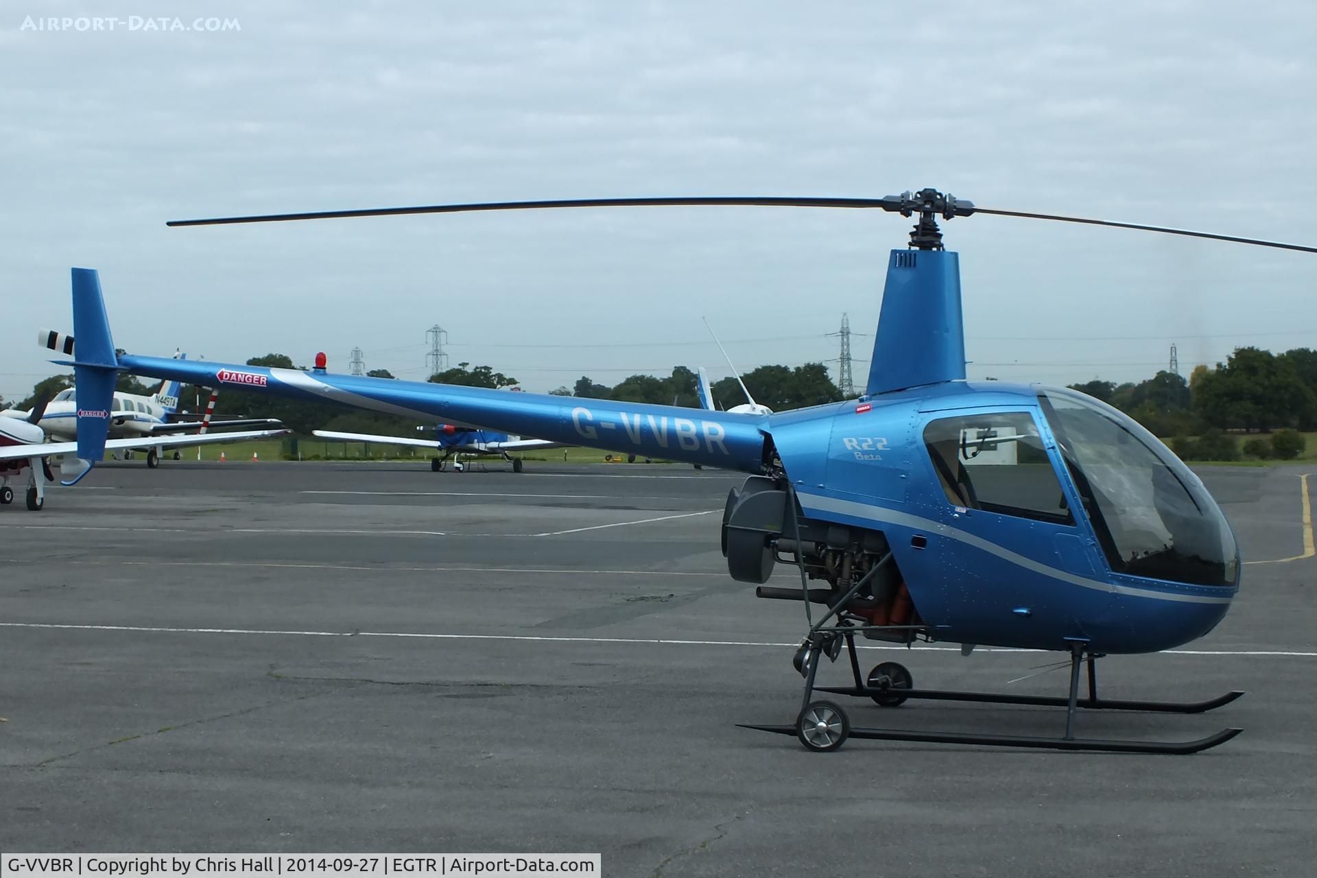 G-VVBR, 1990 Robinson R22 Beta C/N 1596, new Elstree resident