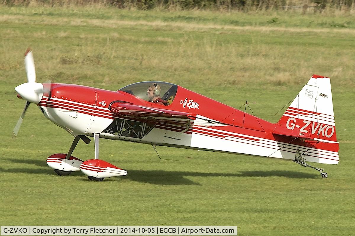 G-ZVKO, 2000 Zivko Edge 360 C/N 1, 1986 Zivko Edge 360, c/n: 1 taking off at City of Manchester Airport