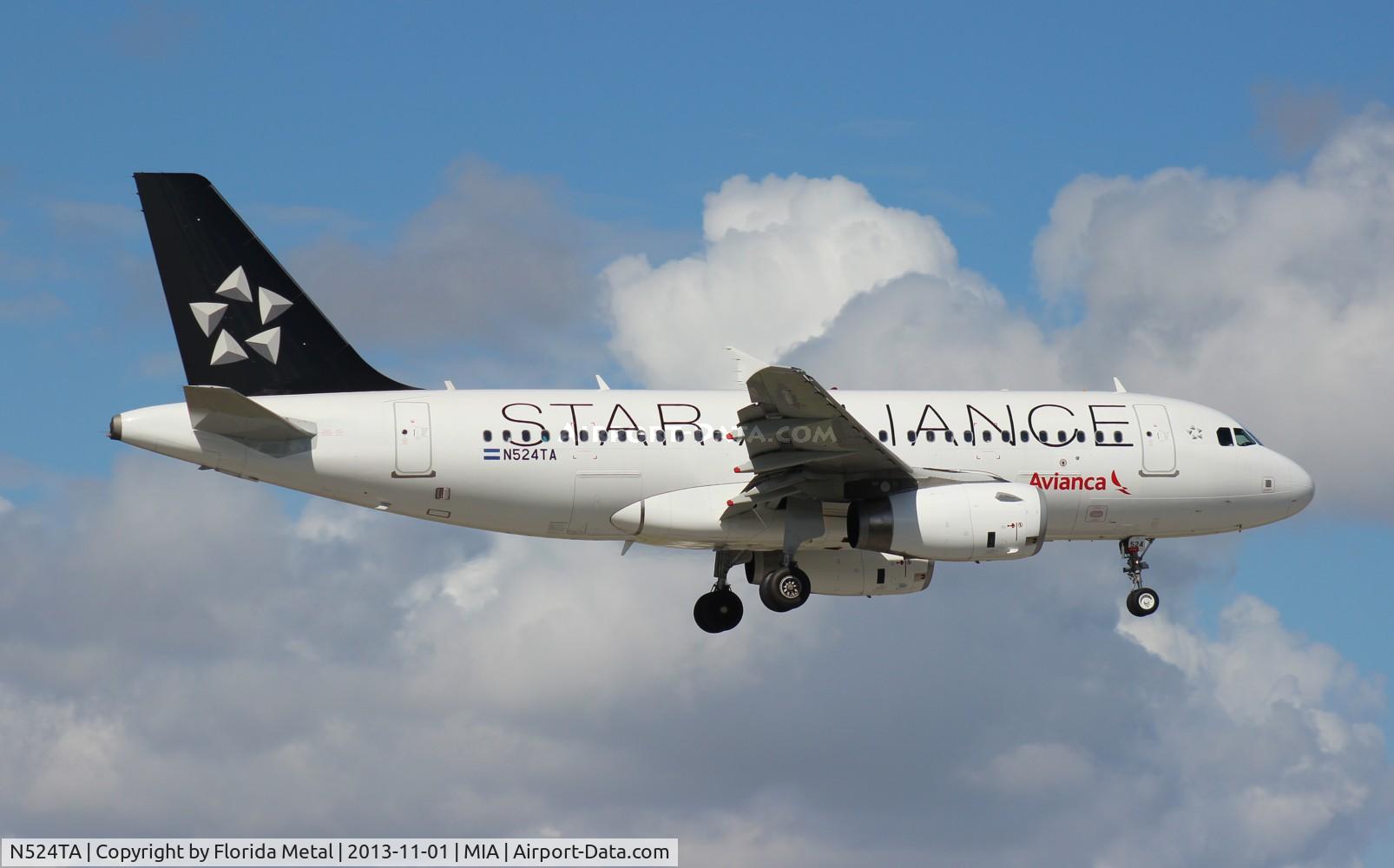 N524TA, 2012 Airbus A319-132 C/N 5280, Avianca Star Alliance