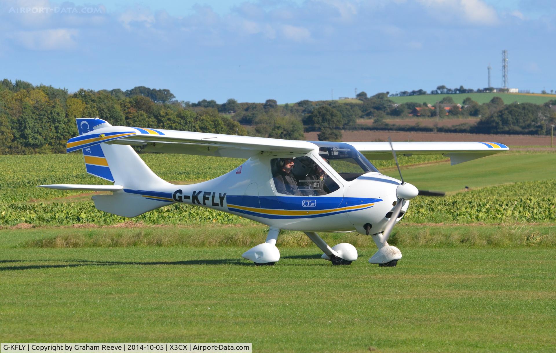 G-KFLY, 2007 Flight Design CTSW C/N 8244, Just landed at Northrepps..