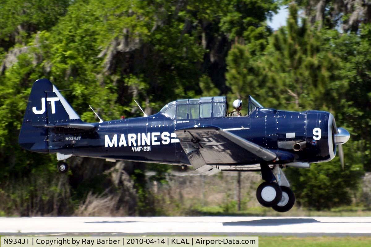 N934JT, 1942 North American SNJ-4 Texan C/N 88-12858, North American SNJ-4 Texan [88-12858] Lakeland-Linder~N 14/04/2010