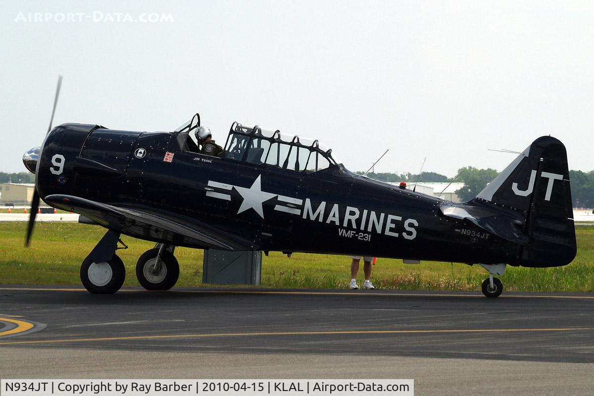 N934JT, 1942 North American SNJ-4 Texan C/N 88-12858, North American SNJ-4 Texan [88-12858] Lakeland-Linder~N 15/04/2010