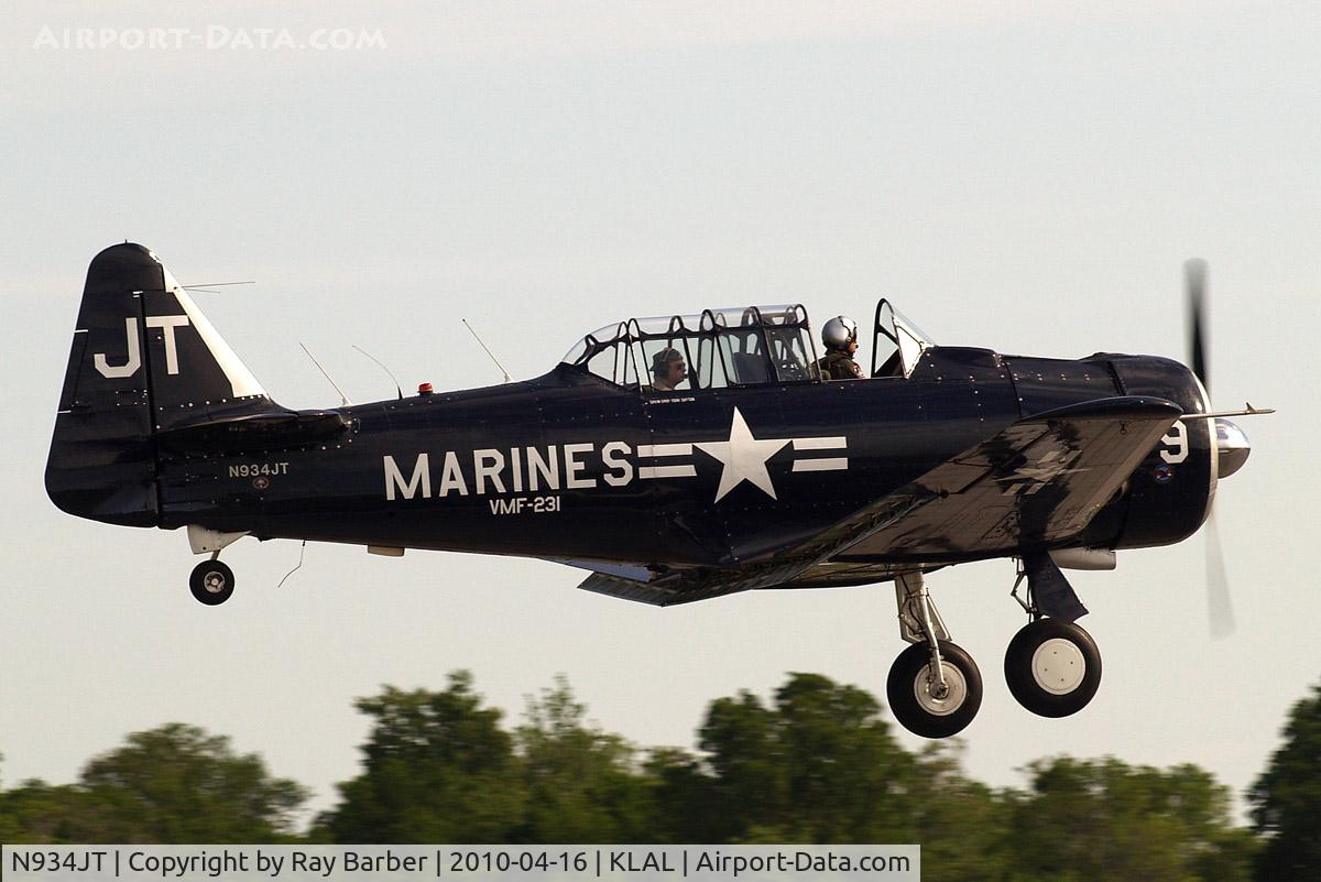 N934JT, 1942 North American SNJ-4 Texan C/N 88-12858, North American SNJ-4 Texan [88-12858] Lakeland-Linder~N 16/04/2010