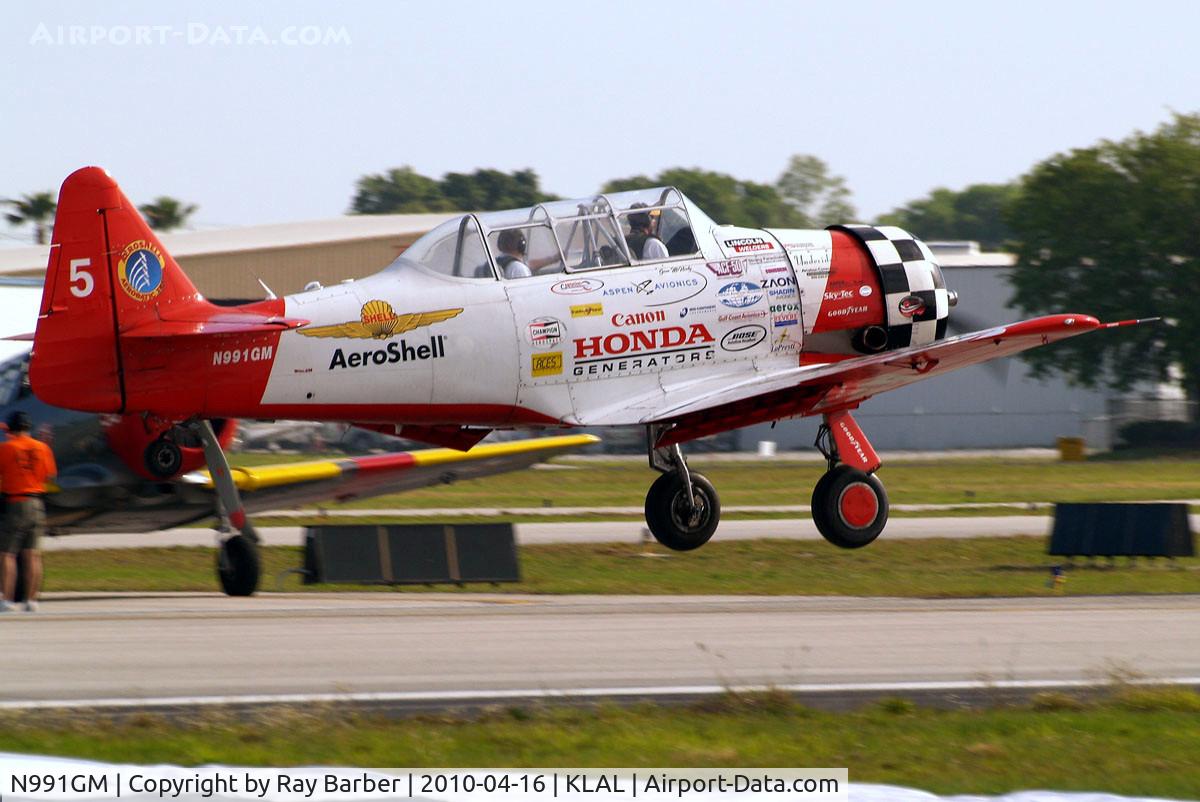 N991GM, 1941 North American AT-6C Texan C/N 88-17575, North American AT-6C Texan [88-17575] (Aeroshell Aerobatic Team) Lakeland-Linder~N 16/04/2010