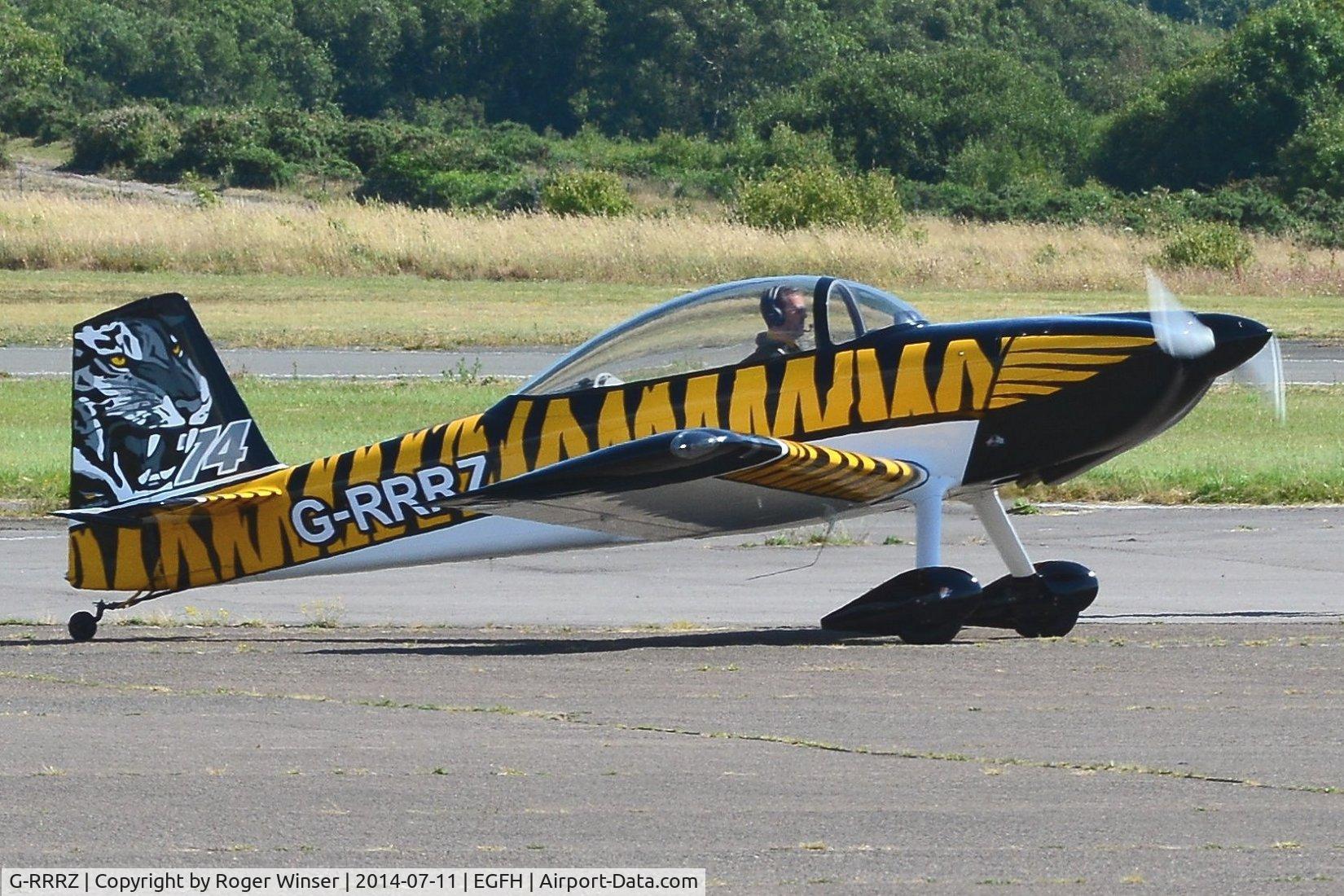 G-RRRZ, 2013 Vans RV-8 C/N PFA 305-15107, Visiting RV-8 in tiger markings.