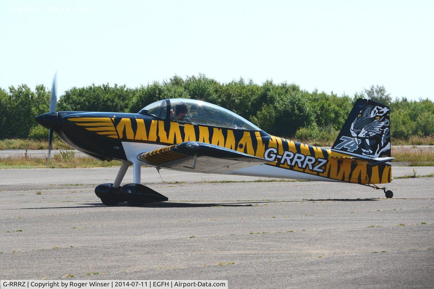 G-RRRZ, 2013 Vans RV-8 C/N PFA 305-15107, Visiting RV-8 in tiger markings.