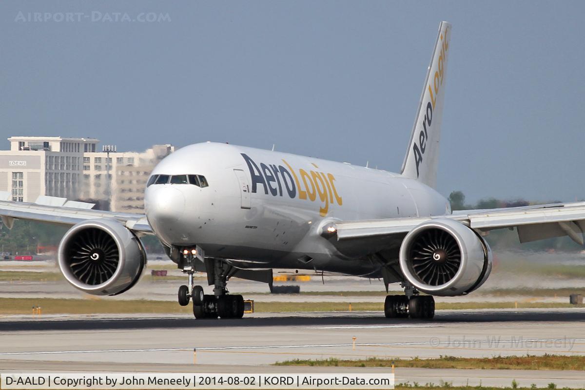 D-AALD, 2009 Boeing 777-FZN C/N 36004, Aero Logic landing on 28C