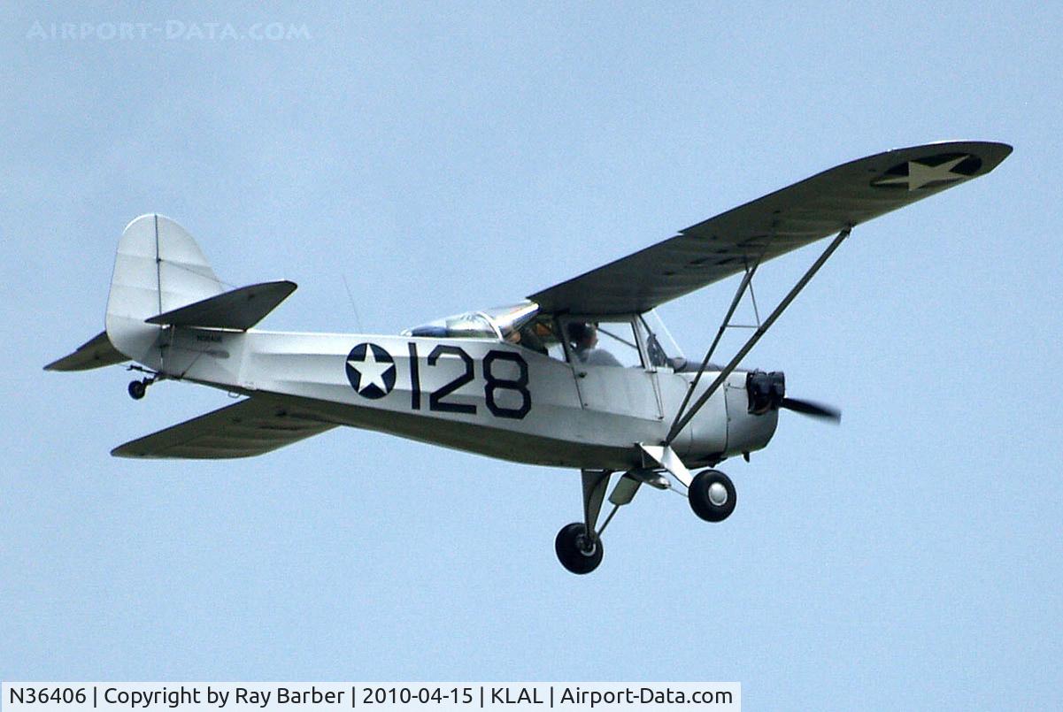 N36406, 1942 Taylorcraft DCO-65 C/N 4147, Taylorcraft DCO-65 [4147] Lakeland-Linder~N 15/04/2010