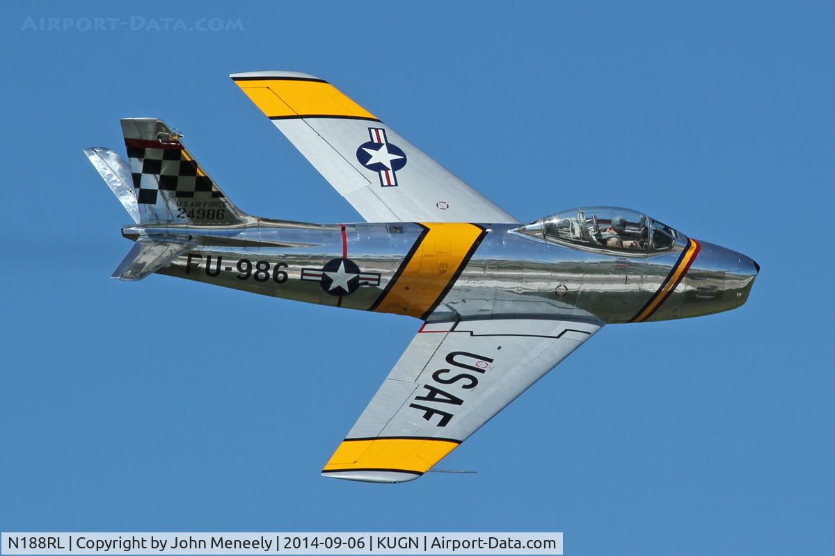 N188RL, 1952 North American F-86F Sabre C/N 191-682, Wings Over Waukegan 2014