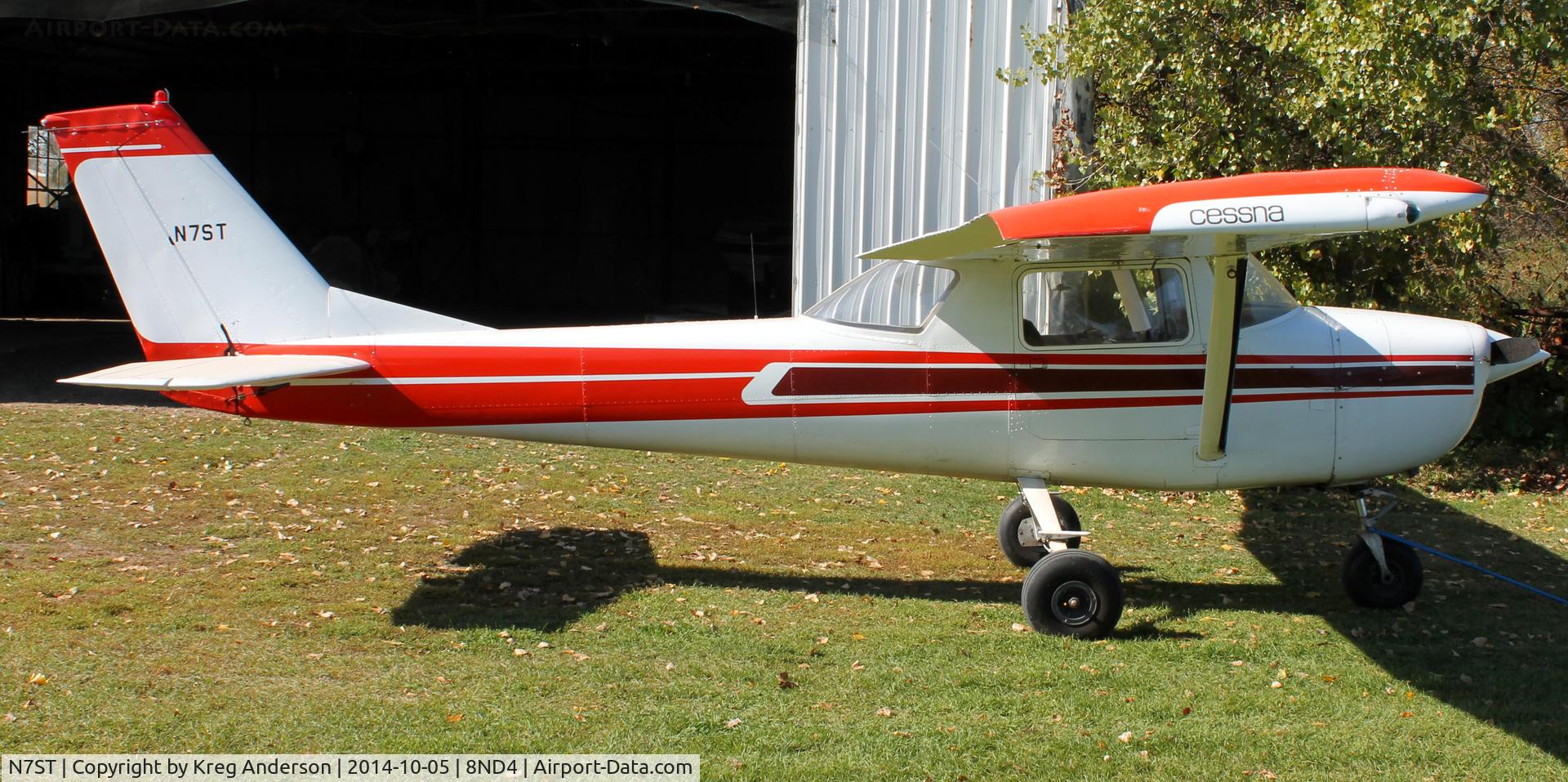 N7ST, 1966 Cessna 150G C/N 15064652, Cessna 150G parked outside the hangar in Manvel, ND.