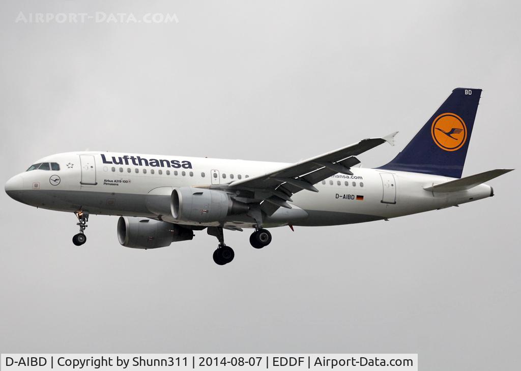 D-AIBD, 2010 Airbus A319-112 C/N 4455, Landing rwy 25L