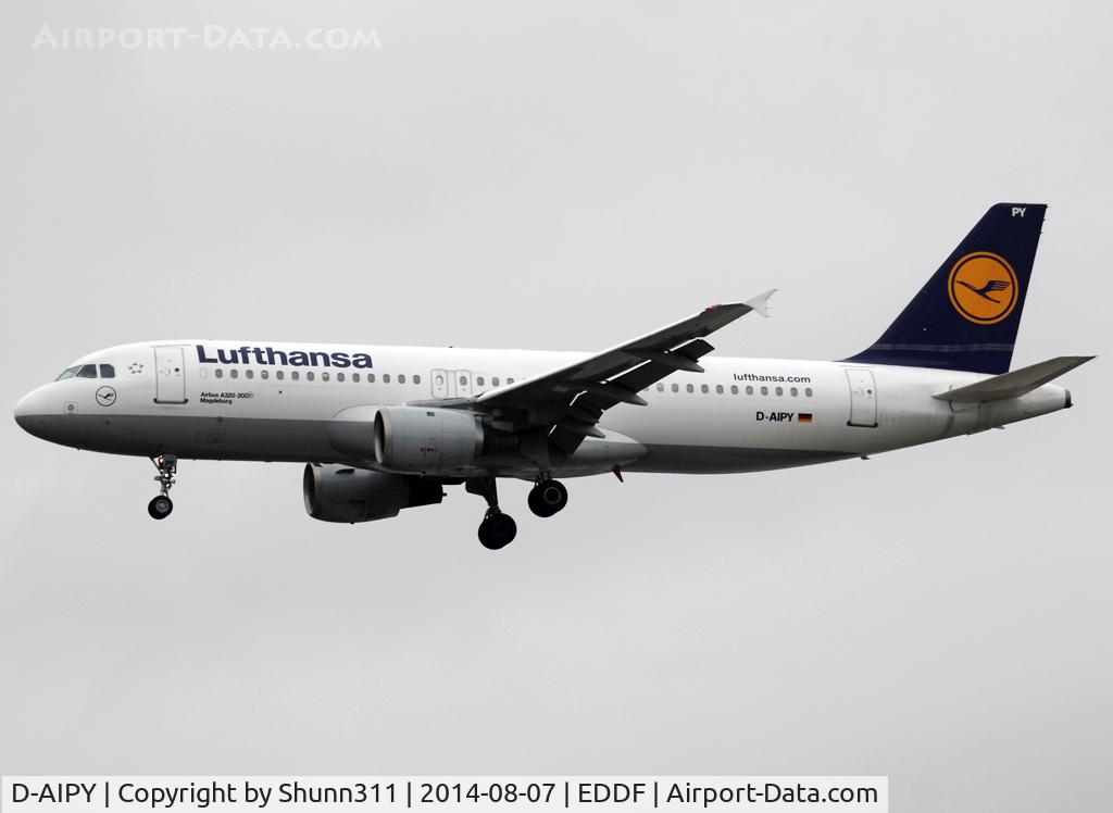 D-AIPY, 1991 Airbus A320-211 C/N 161, Landing rwy 25L
