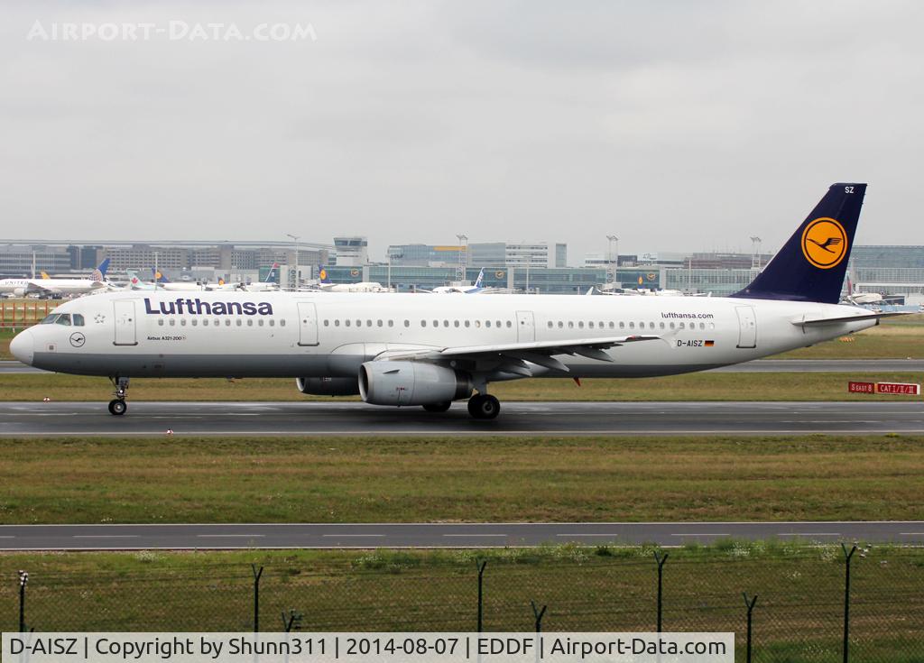 D-AISZ, 2009 Airbus A321-231 C/N 4085, Taxiing holding point rwy 18 for departure...