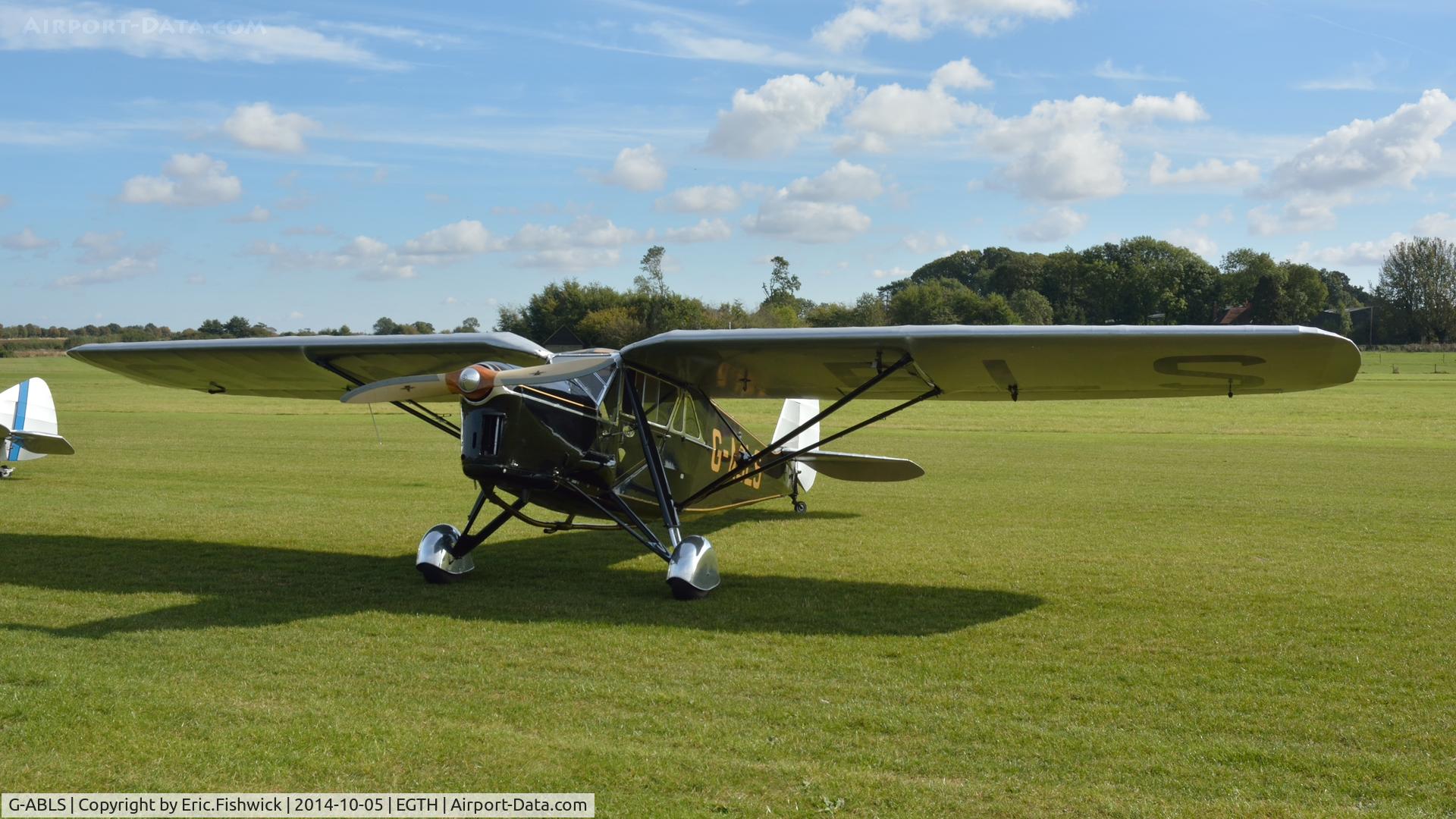 G-ABLS, 1931 De Havilland DH.80A Puss Moth C/N 2164, 3. G-ABLS at the rousing season finale Race Day Air Show at Shuttleworth, Oct. 2014.