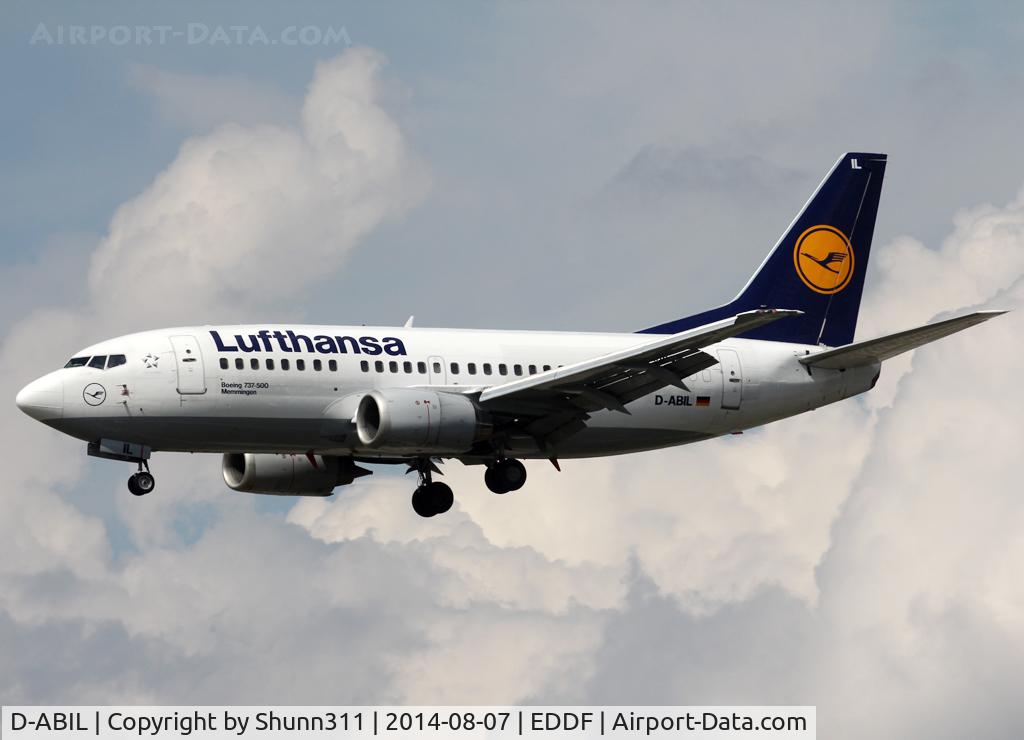 D-ABIL, 1991 Boeing 737-530 C/N 24824, Landing rwy 25L