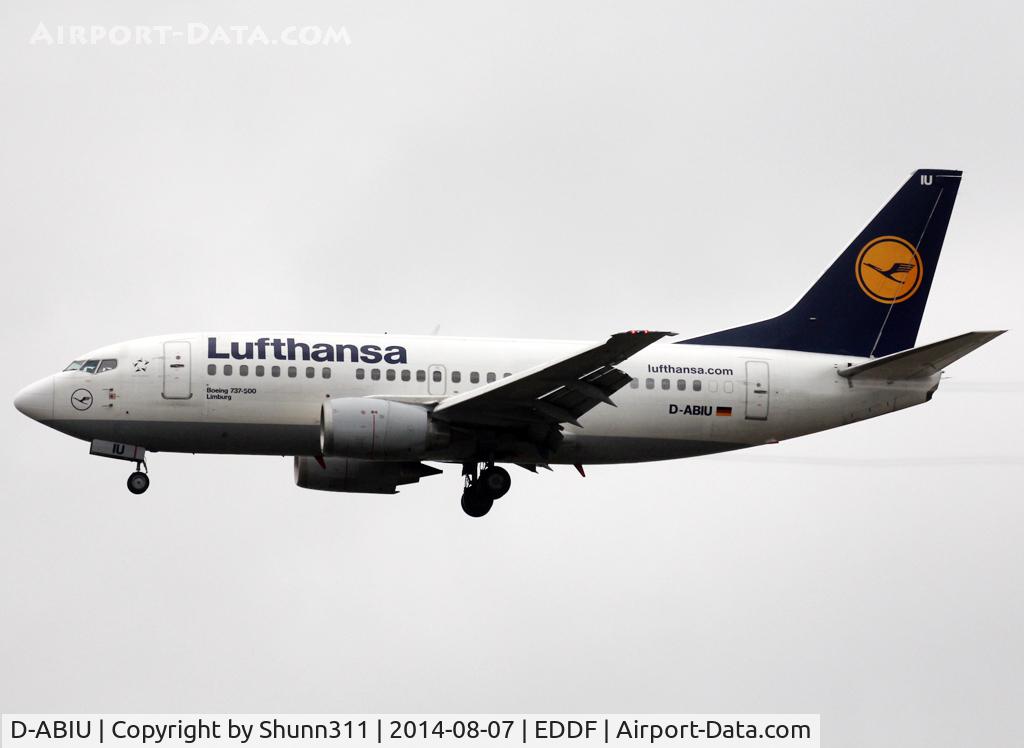 D-ABIU, 1991 Boeing 737-530 C/N 24944, Landing rwy 25L