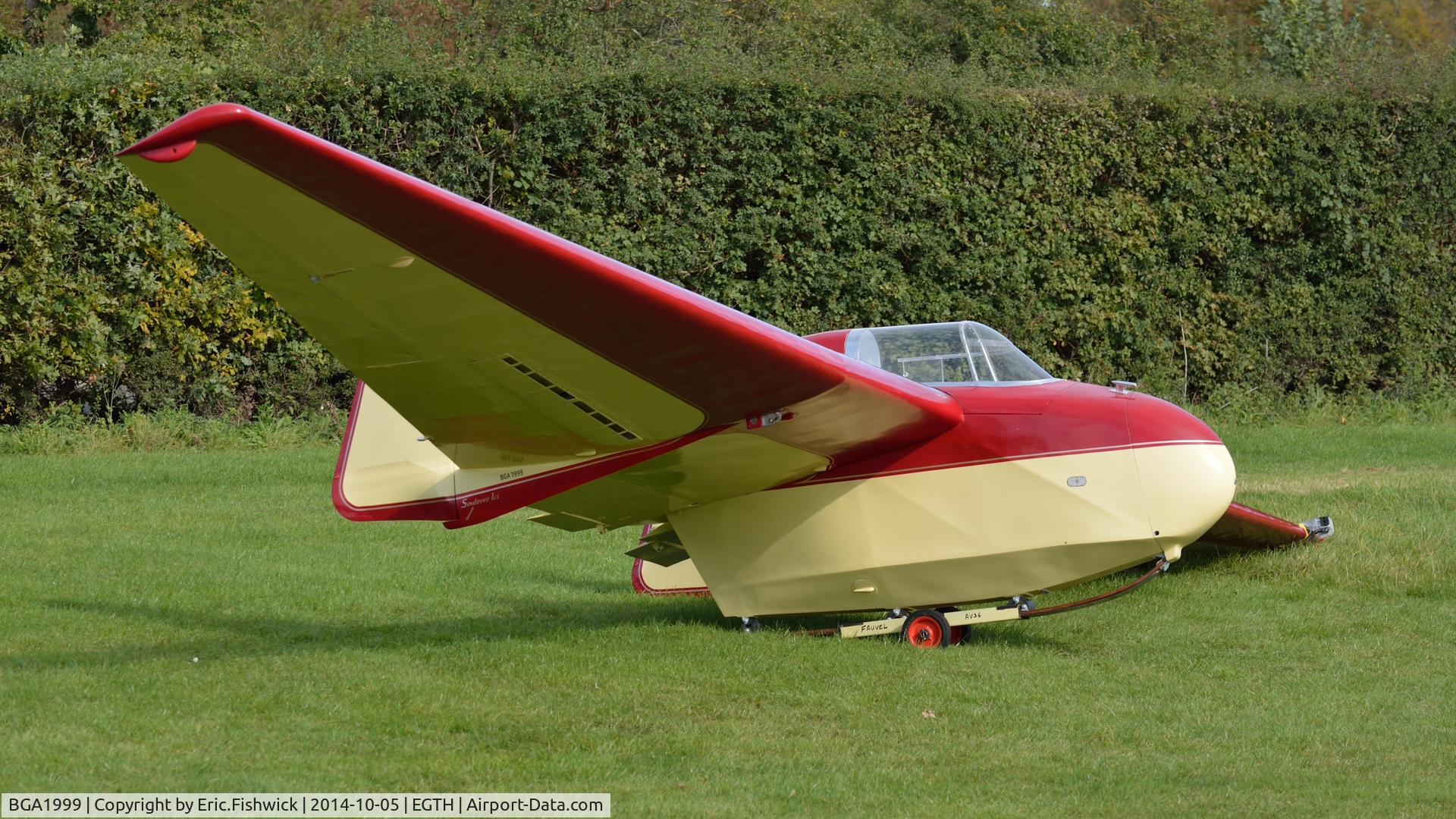 BGA1999, 1955 Fauvel AV-36 C/N 133, 4. BGA1999 at the rousing season finale Race Day Air Show at Shuttleworth, Oct. 2014.