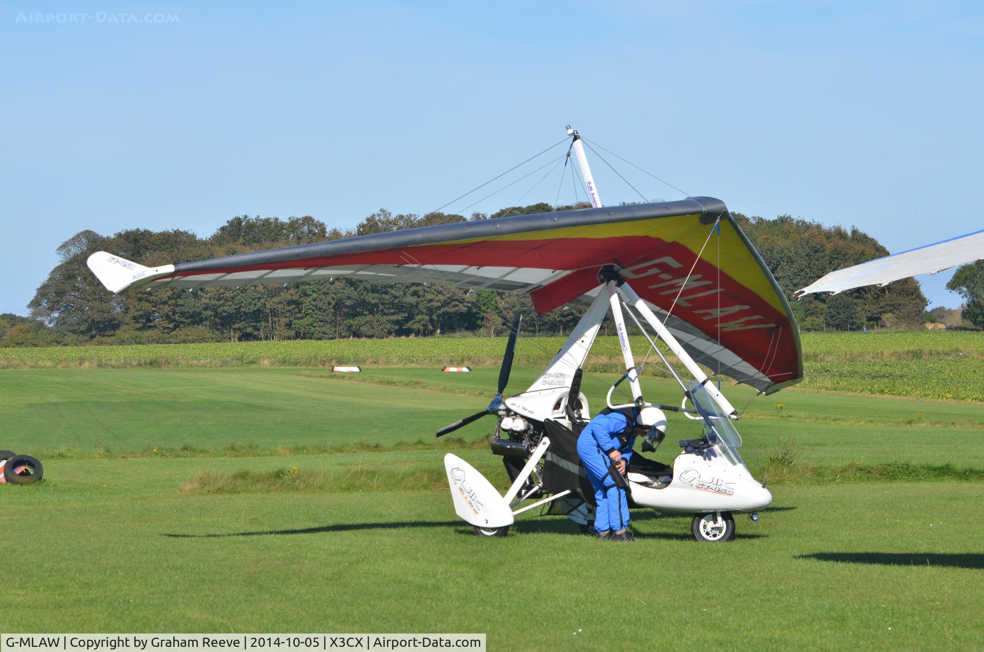G-MLAW, P&M Aviation Quik GT450 C/N 8310, Just landed at Northrepps.