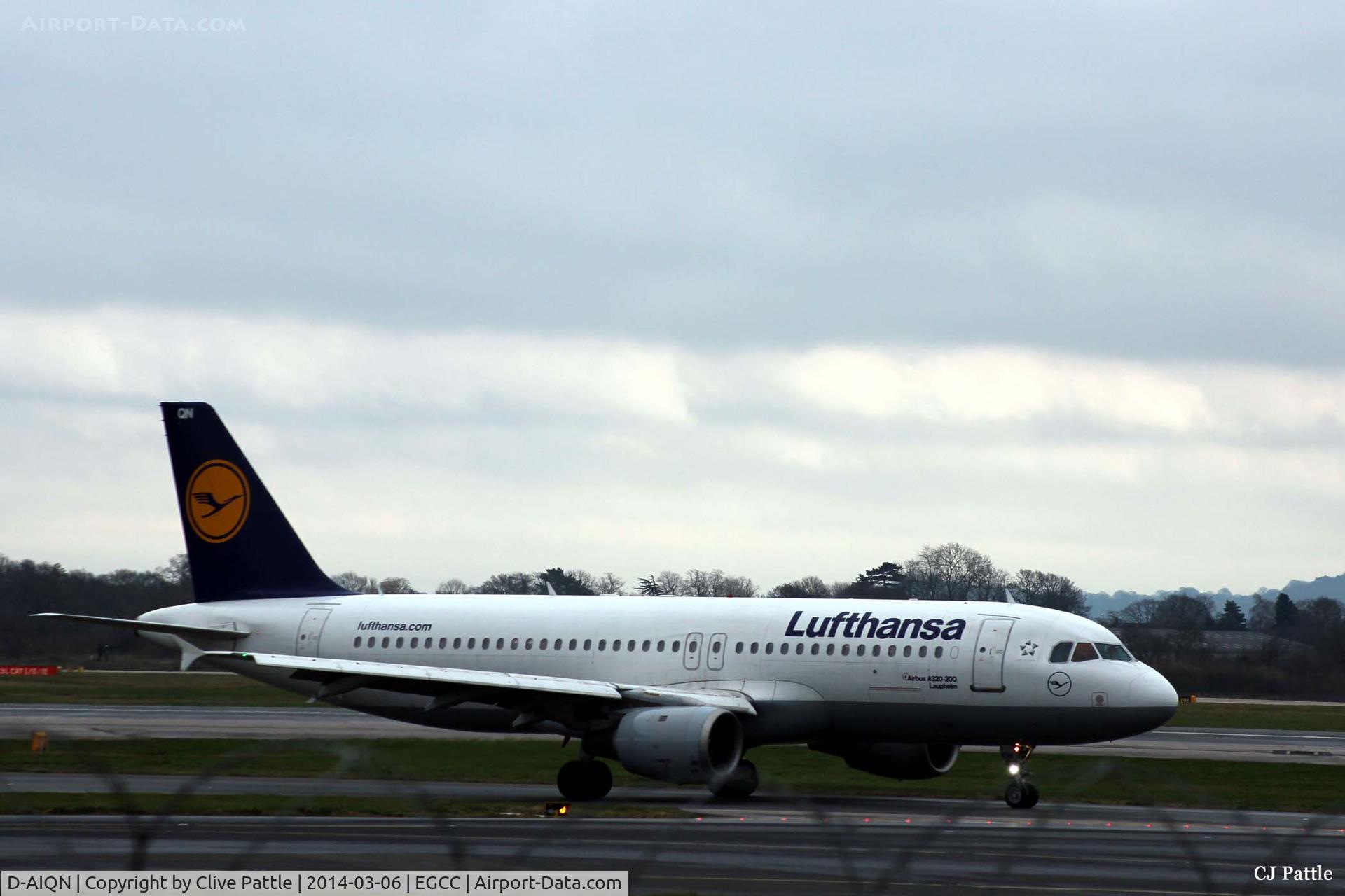 D-AIQN, 1991 Airbus A320-211 C/N 0269, Manchester arrival