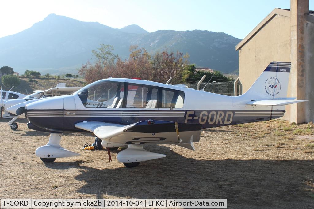 F-GORD, Robin DR-400-180 Regent C/N 2277, Parked. Runway excursion at Lognes (02/06/2019). Burn totally, written off
