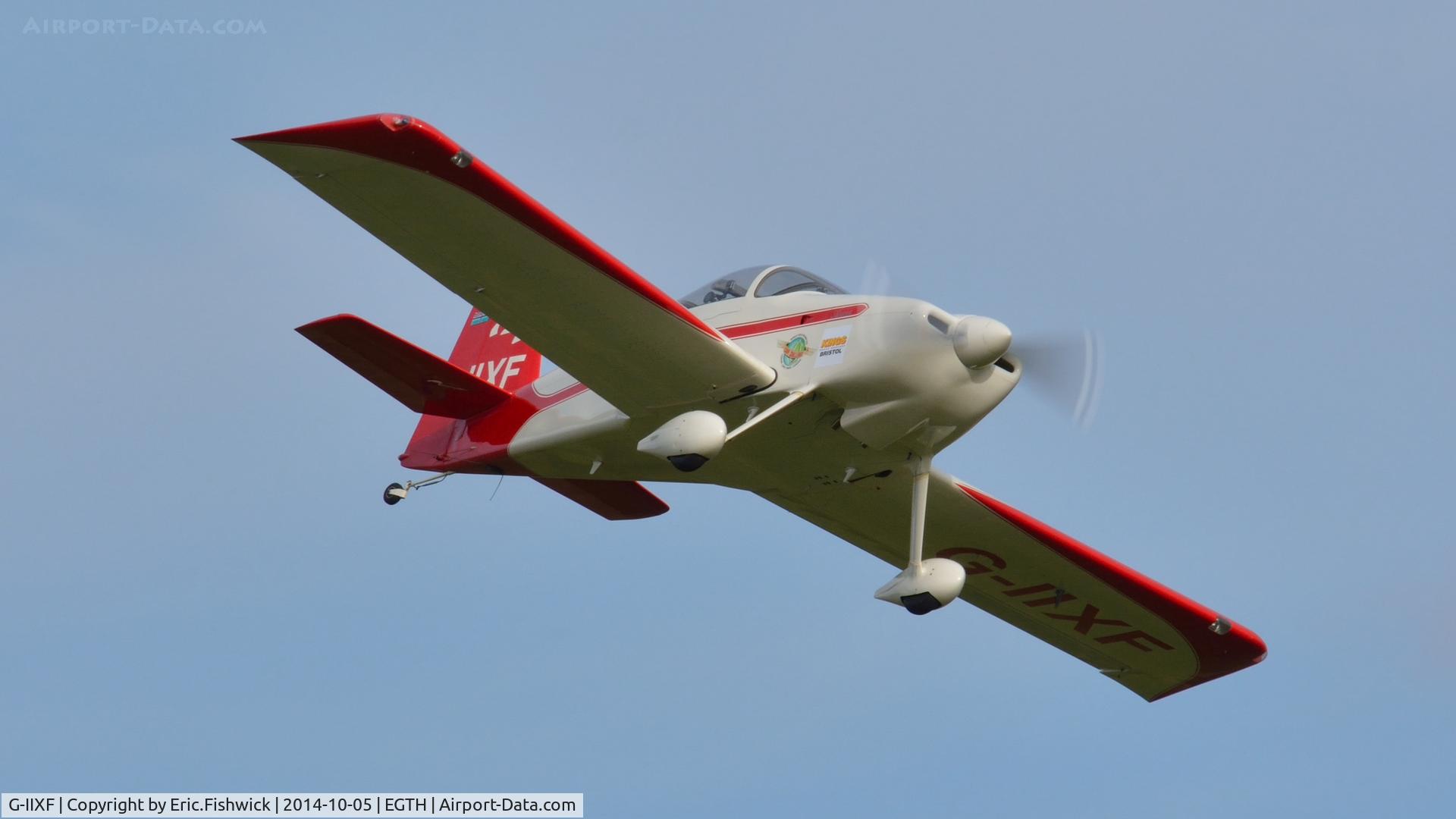 G-IIXF, 2007 Vans RV-7 C/N PFA 323-13844, 44. G-IIXF in display mode at the rousing season finale Race Day Air Show at Shuttleworth, Oct. 2014.