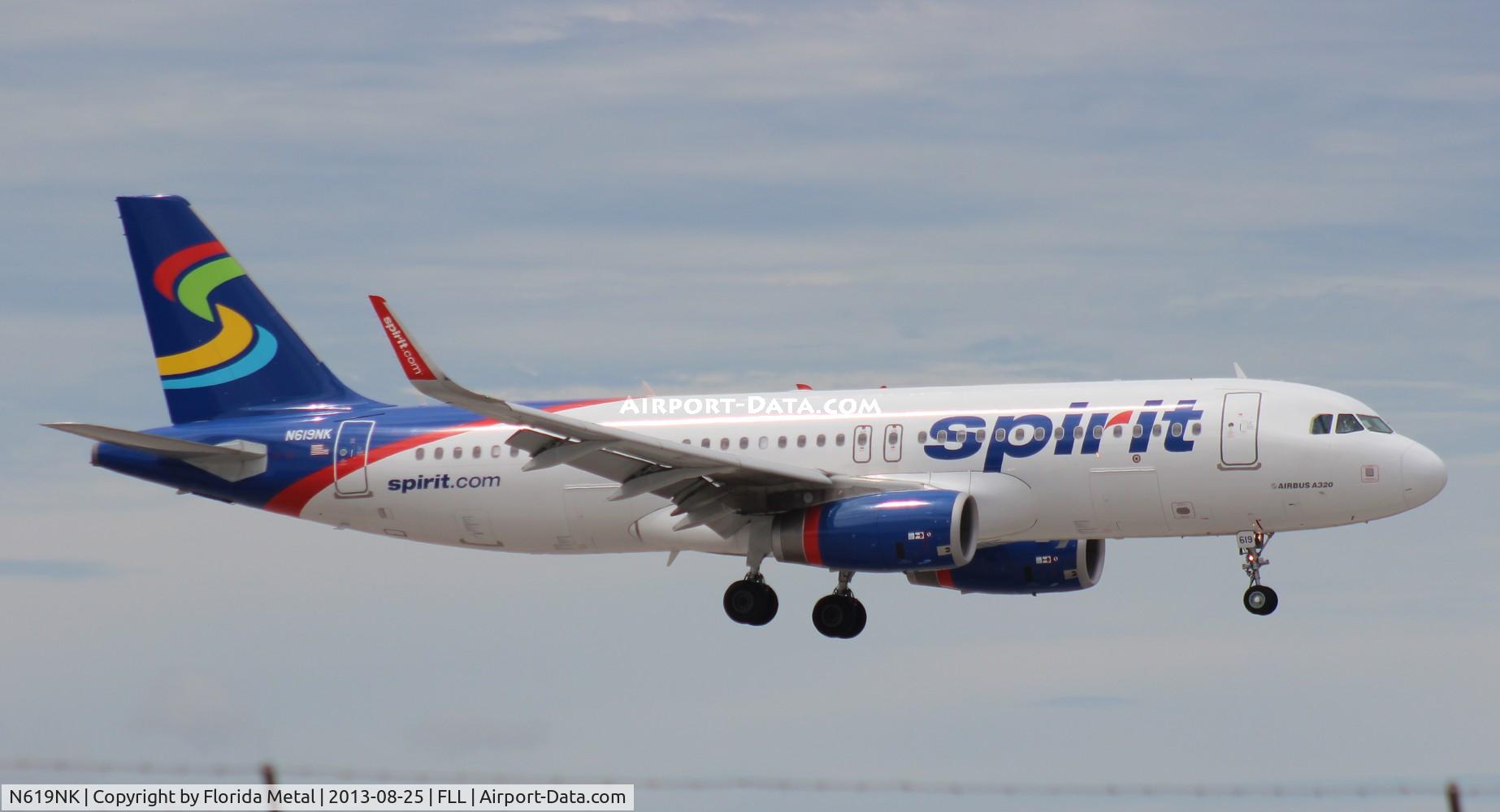 N619NK, 2013 Airbus A320-232 C/N 5517, Spirit A320